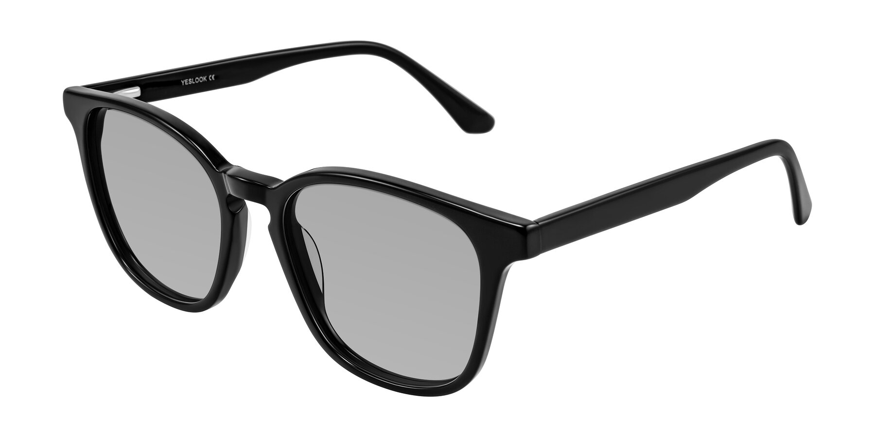 Angle of Finglas in Black with Light Gray Tinted Lenses