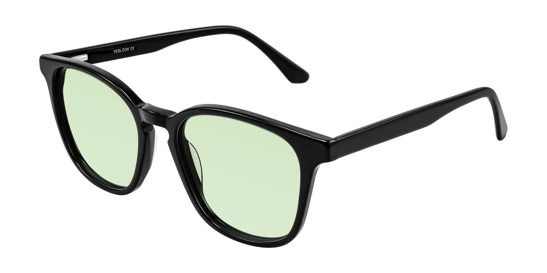 Angle of Finglas in Black with Light Green Tinted Lenses
