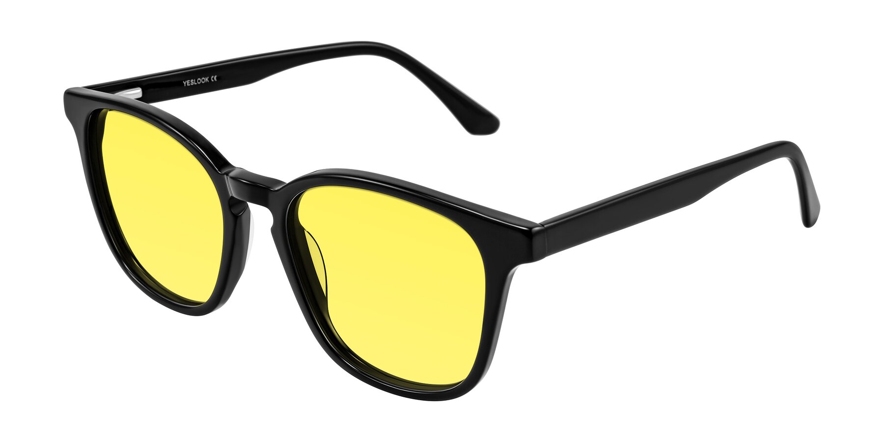 Angle of Finglas in Black with Medium Yellow Tinted Lenses