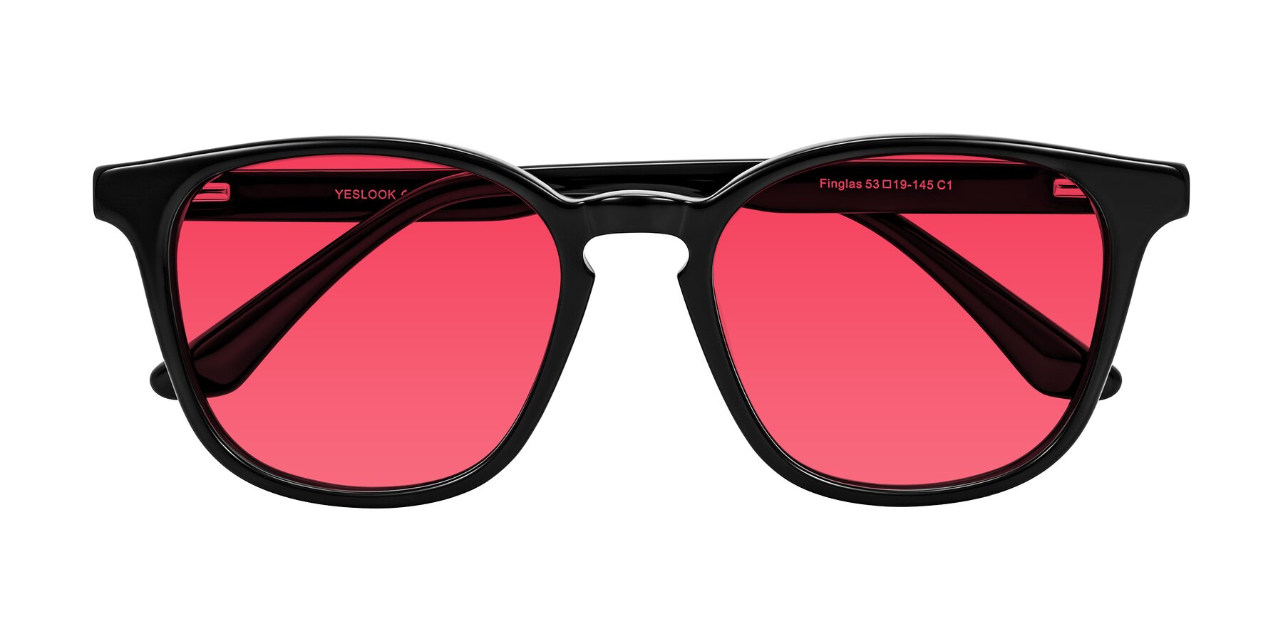 Folded Front of Finglas in Black with Red Tinted Lenses