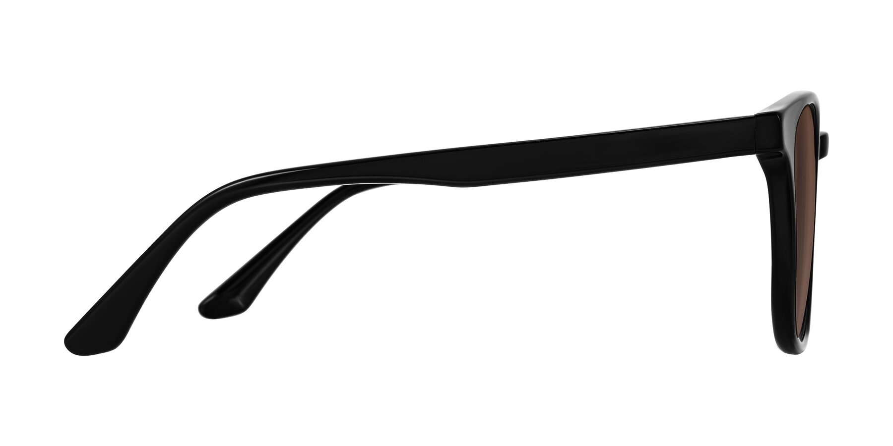 Side of Finglas in Black with Brown Tinted Lenses
