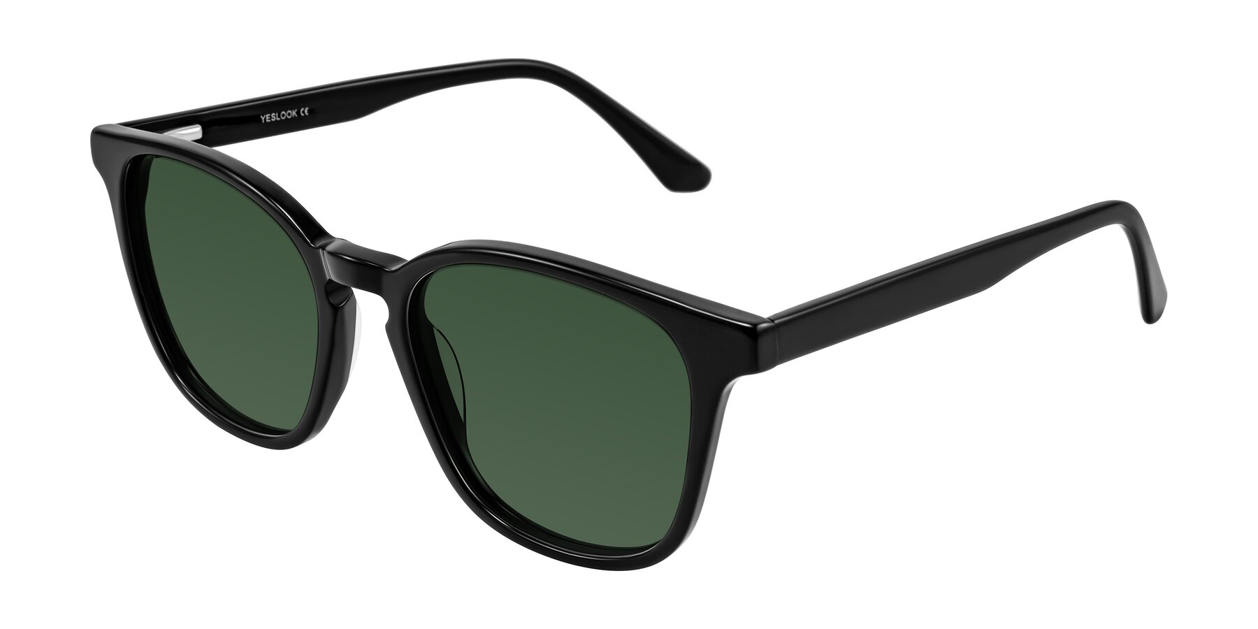 Angle of Finglas in Black with Green Tinted Lenses