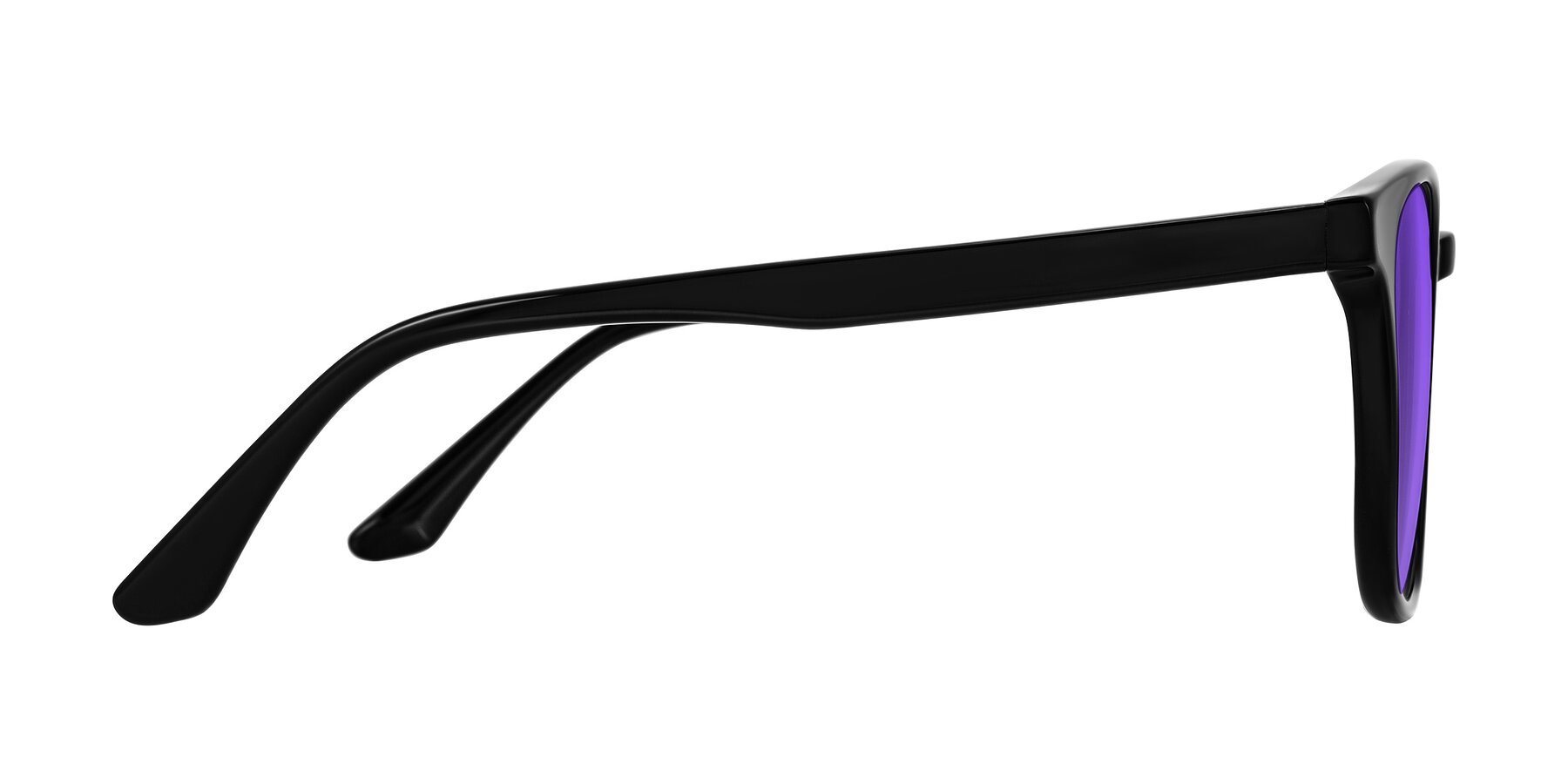 Side of Finglas in Black with Purple Tinted Lenses