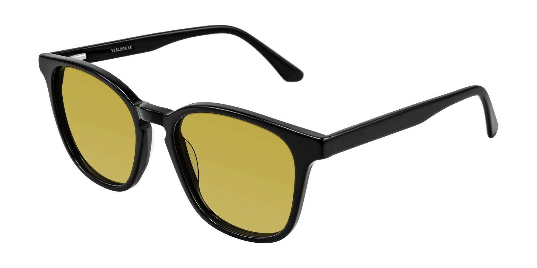 Angle of Finglas in Black with Champagne Tinted Lenses