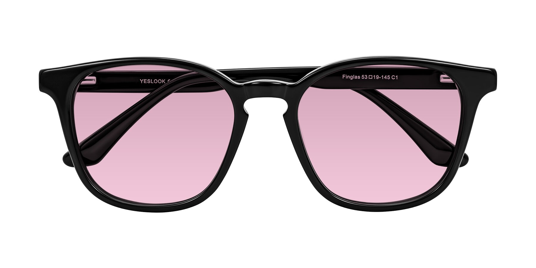Folded Front of Finglas in Black with Light Wine Tinted Lenses