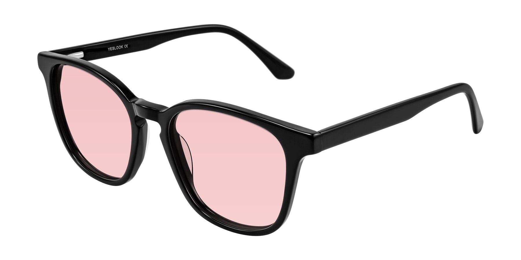 Angle of Finglas in Black with Light Garnet Tinted Lenses