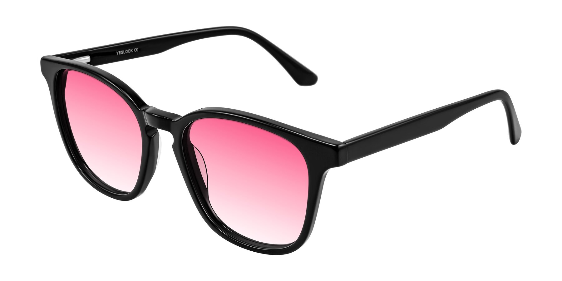 Angle of Finglas in Black with Pink Gradient Lenses
