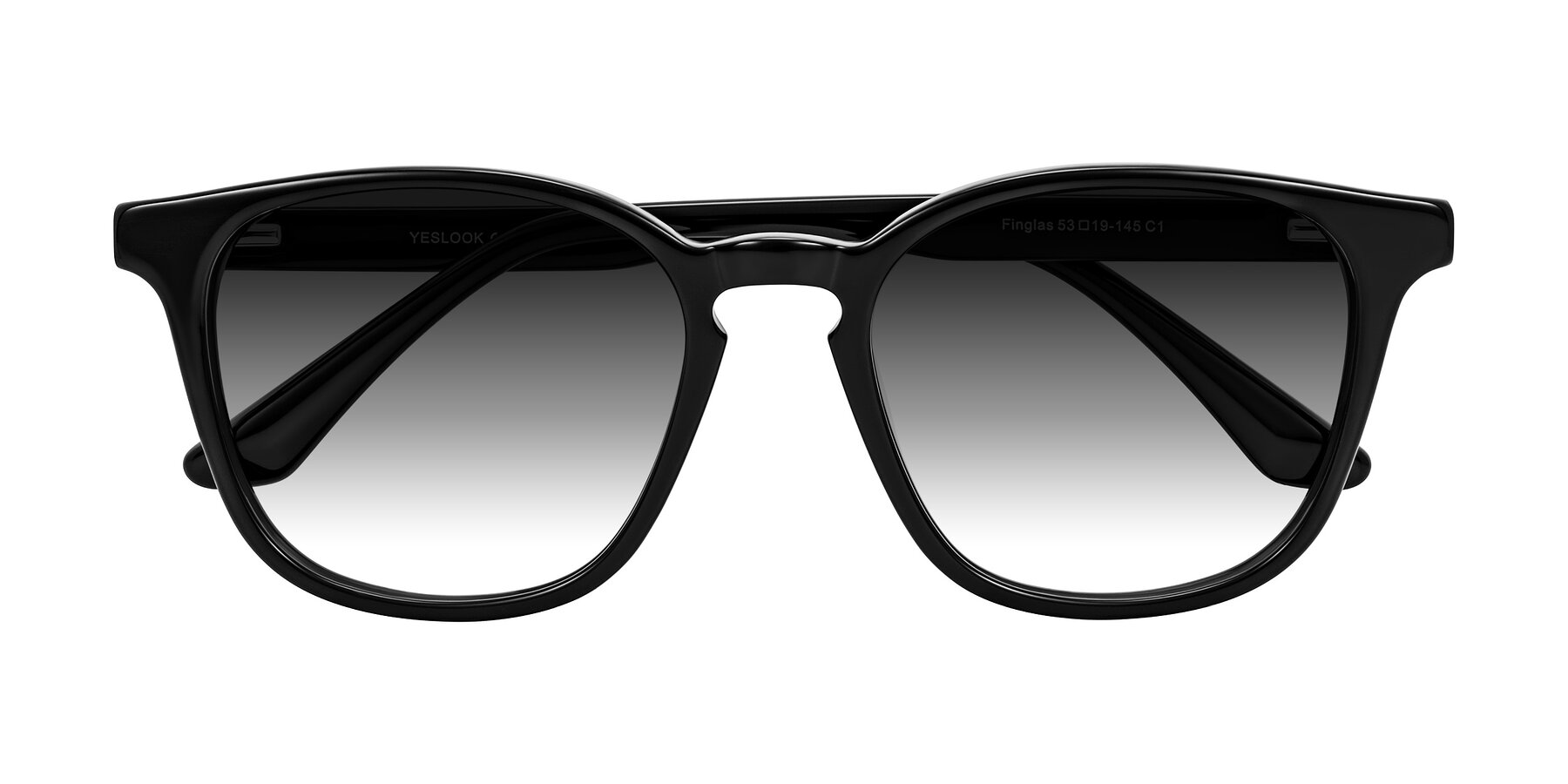 Folded Front of Finglas in Black with Gray Gradient Lenses