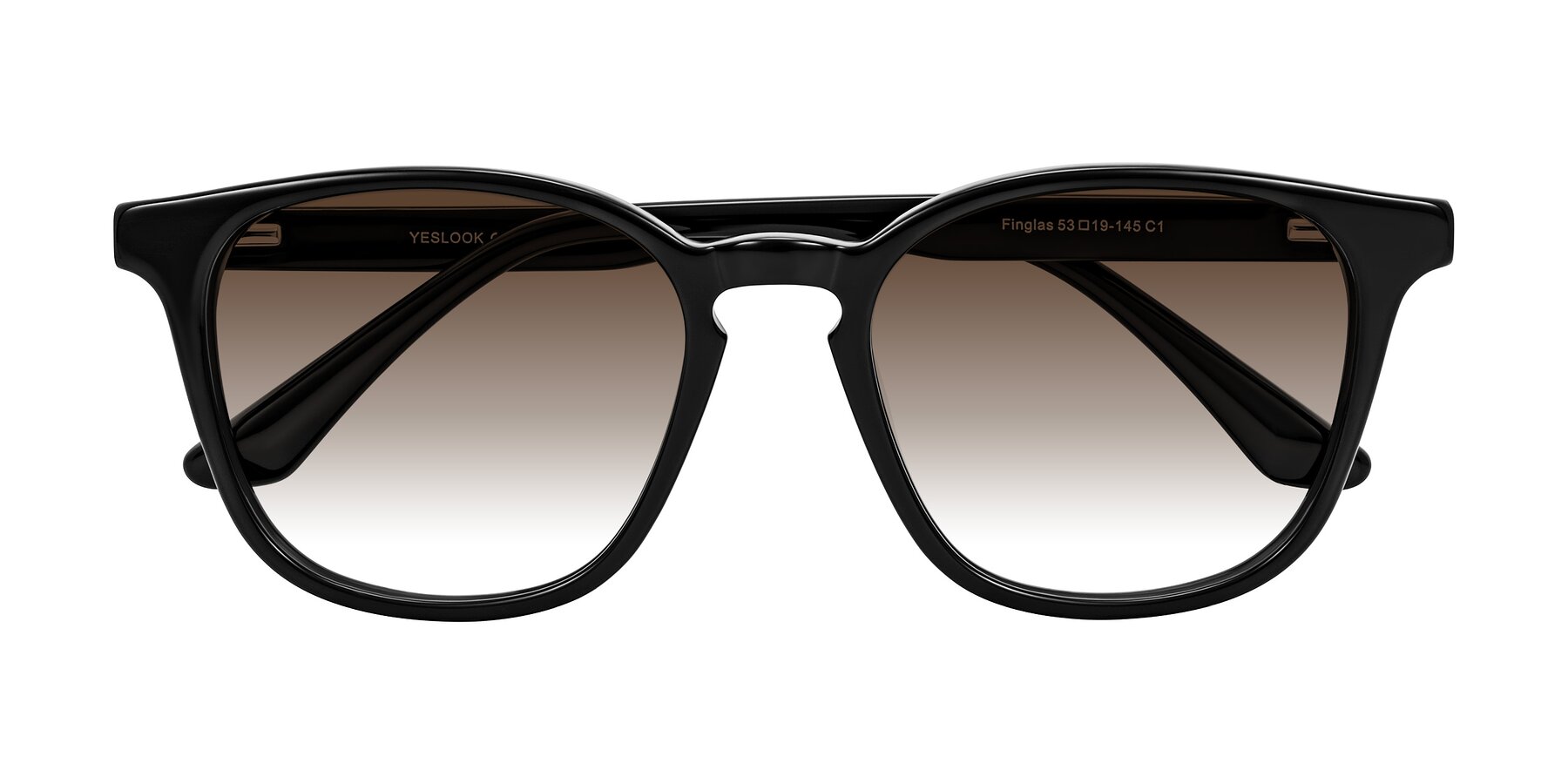 Folded Front of Finglas in Black with Brown Gradient Lenses