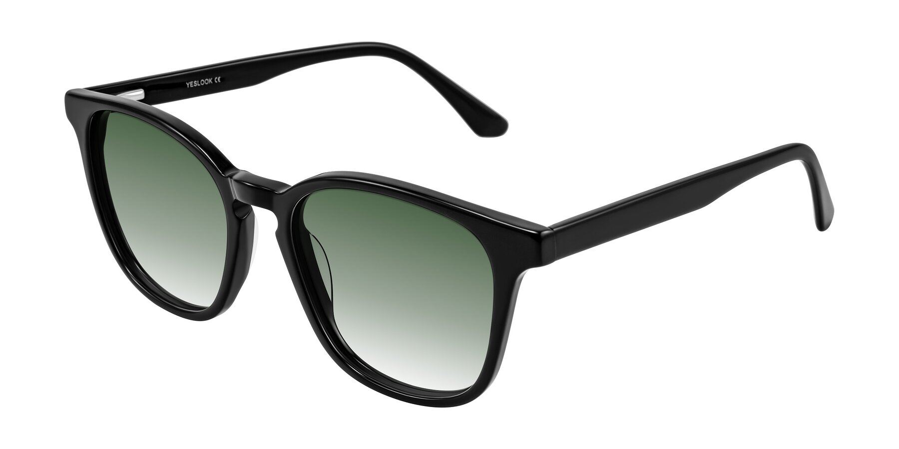 Angle of Finglas in Black with Green Gradient Lenses