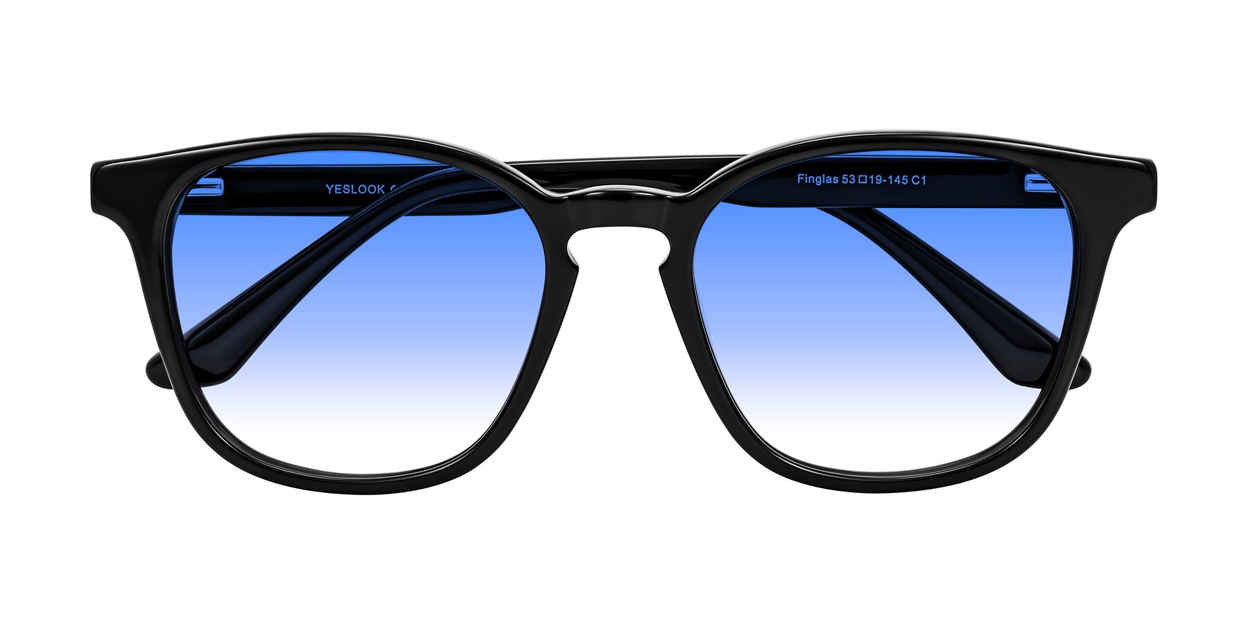 Folded Front of Finglas in Black with Blue Gradient Lenses