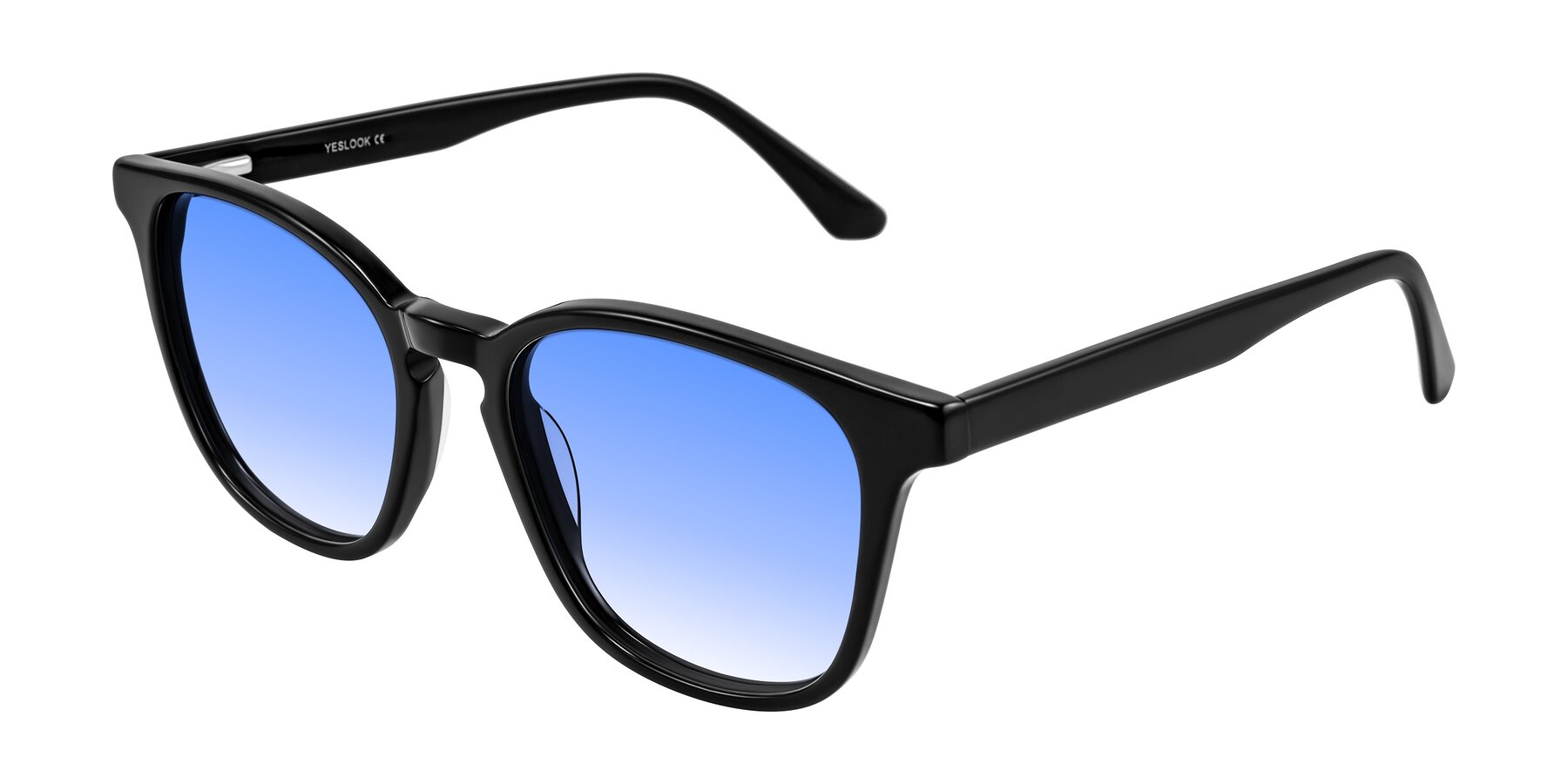 Angle of Finglas in Black with Blue Gradient Lenses