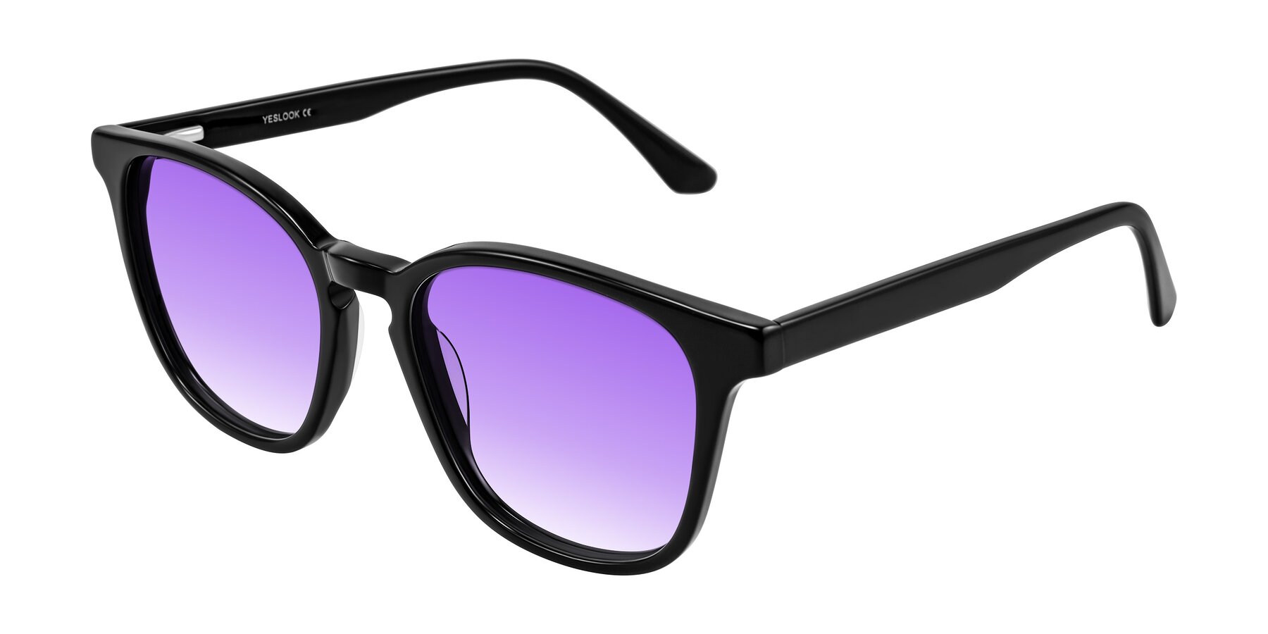 Angle of Finglas in Black with Purple Gradient Lenses