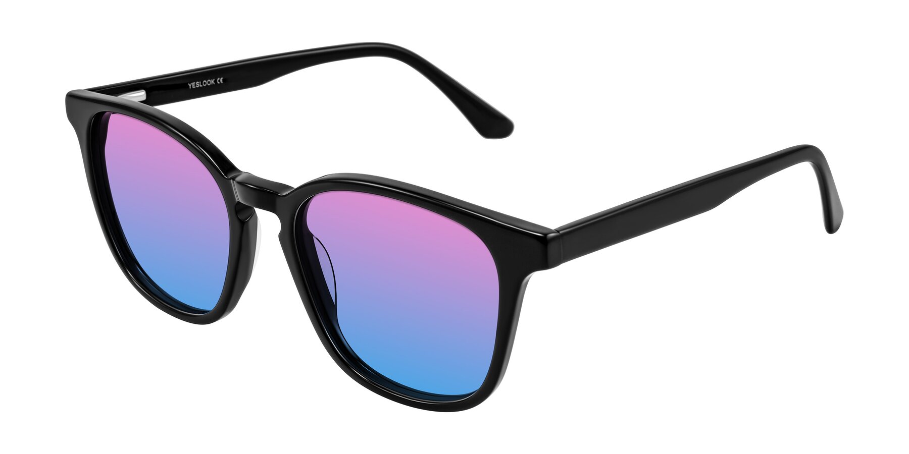 Angle of Finglas in Black with Pink / Blue Gradient Lenses
