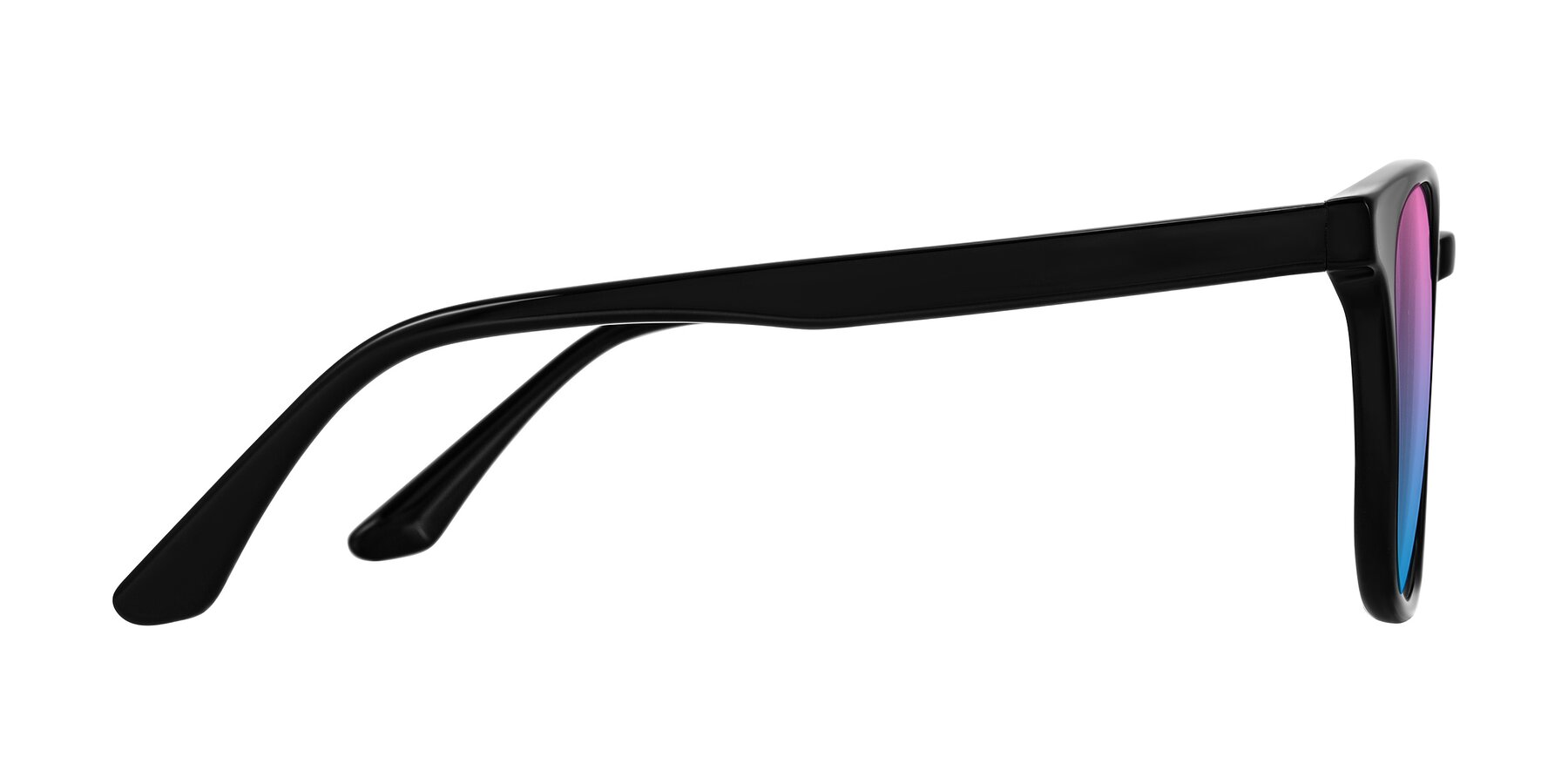 Side of Finglas in Black with Pink / Blue Gradient Lenses