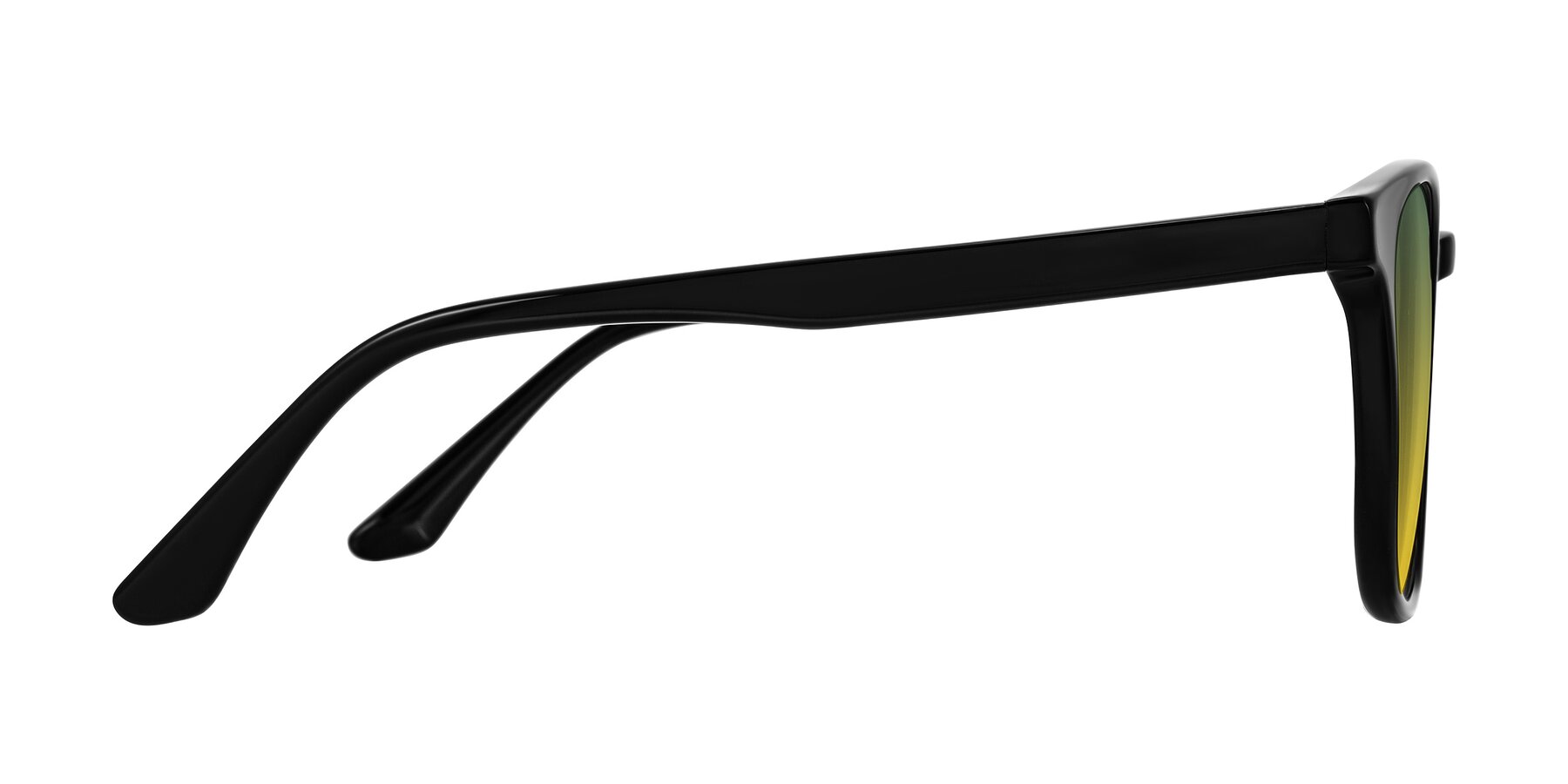 Side of Finglas in Black with Green / Yellow Gradient Lenses