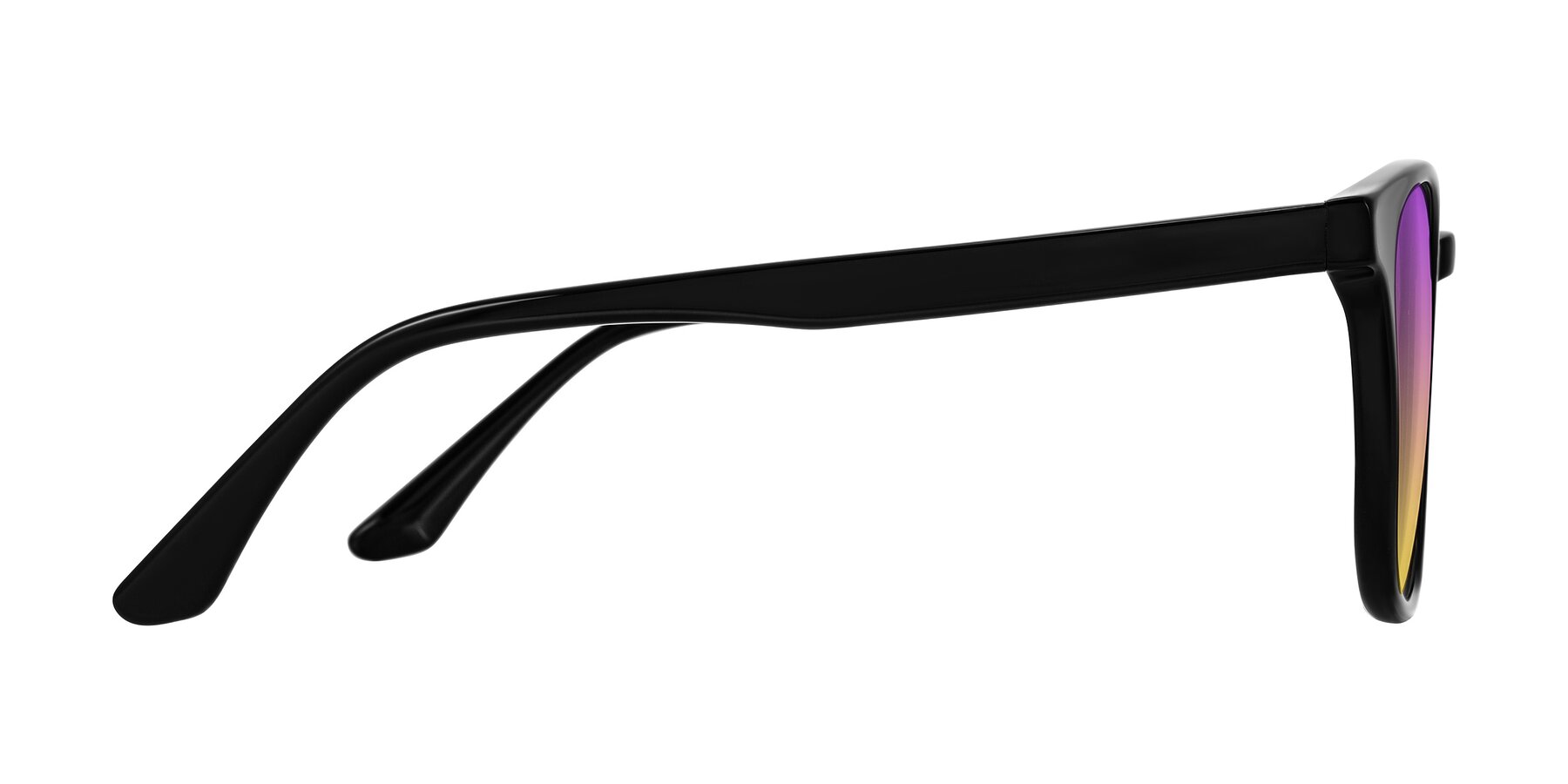 Side of Finglas in Black with Purple / Yellow Gradient Lenses