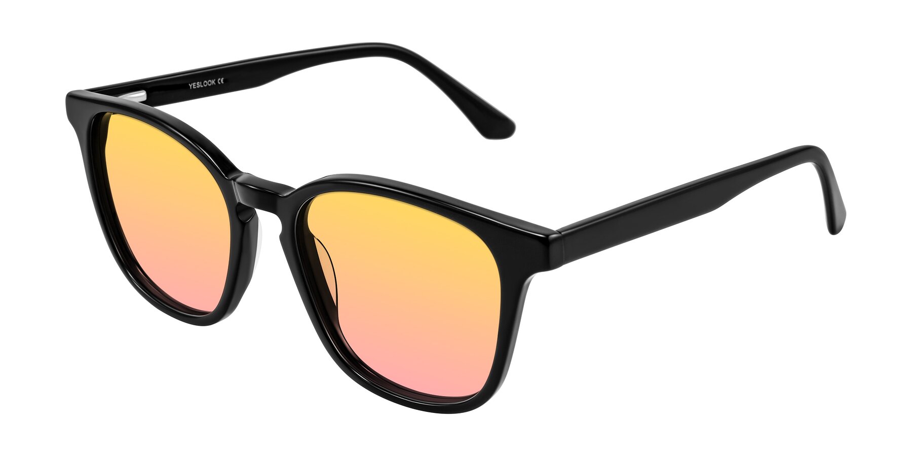 Angle of Finglas in Black with Yellow / Pink Gradient Lenses