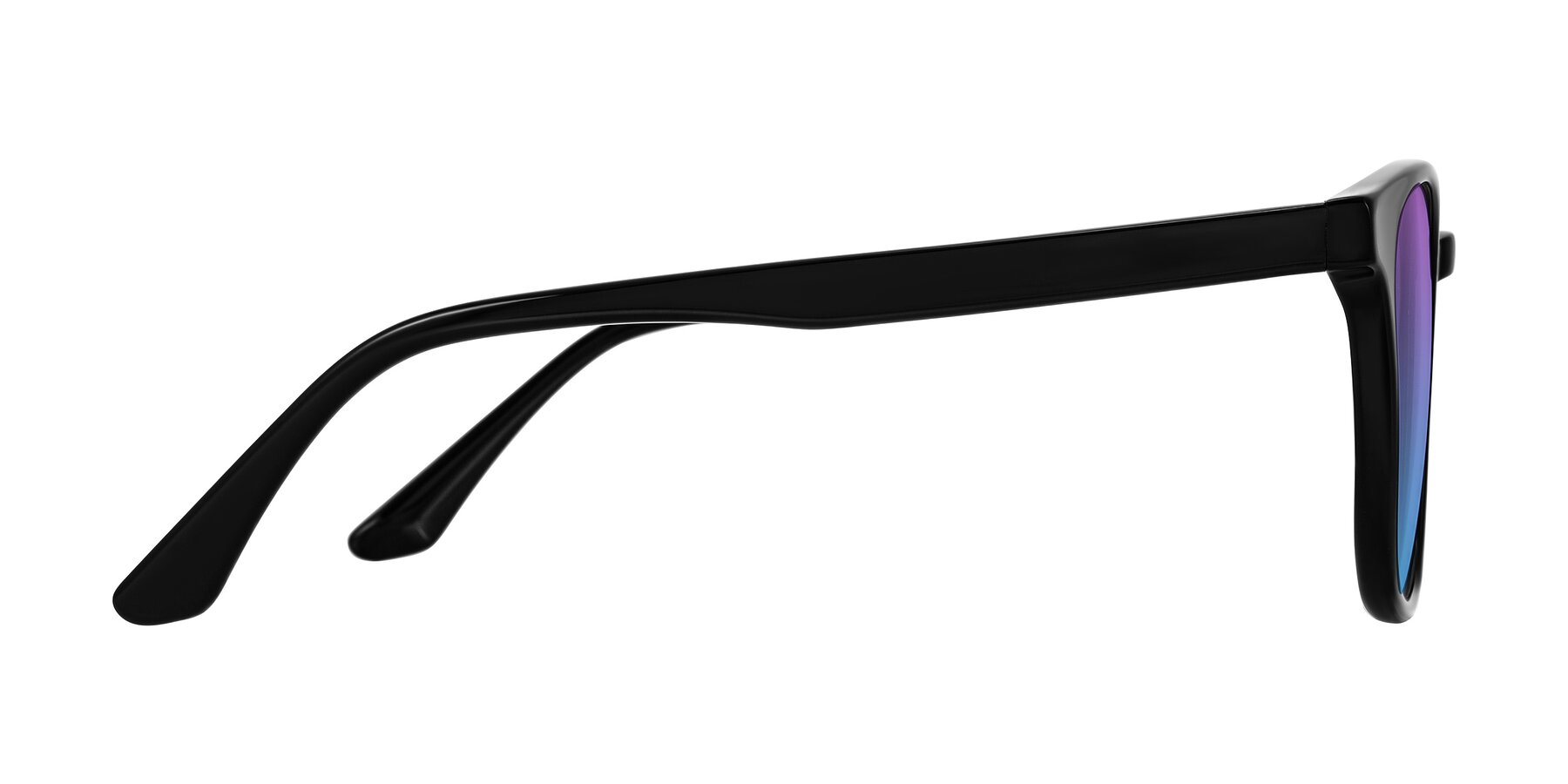 Side of Finglas in Black with Purple / Blue Gradient Lenses
