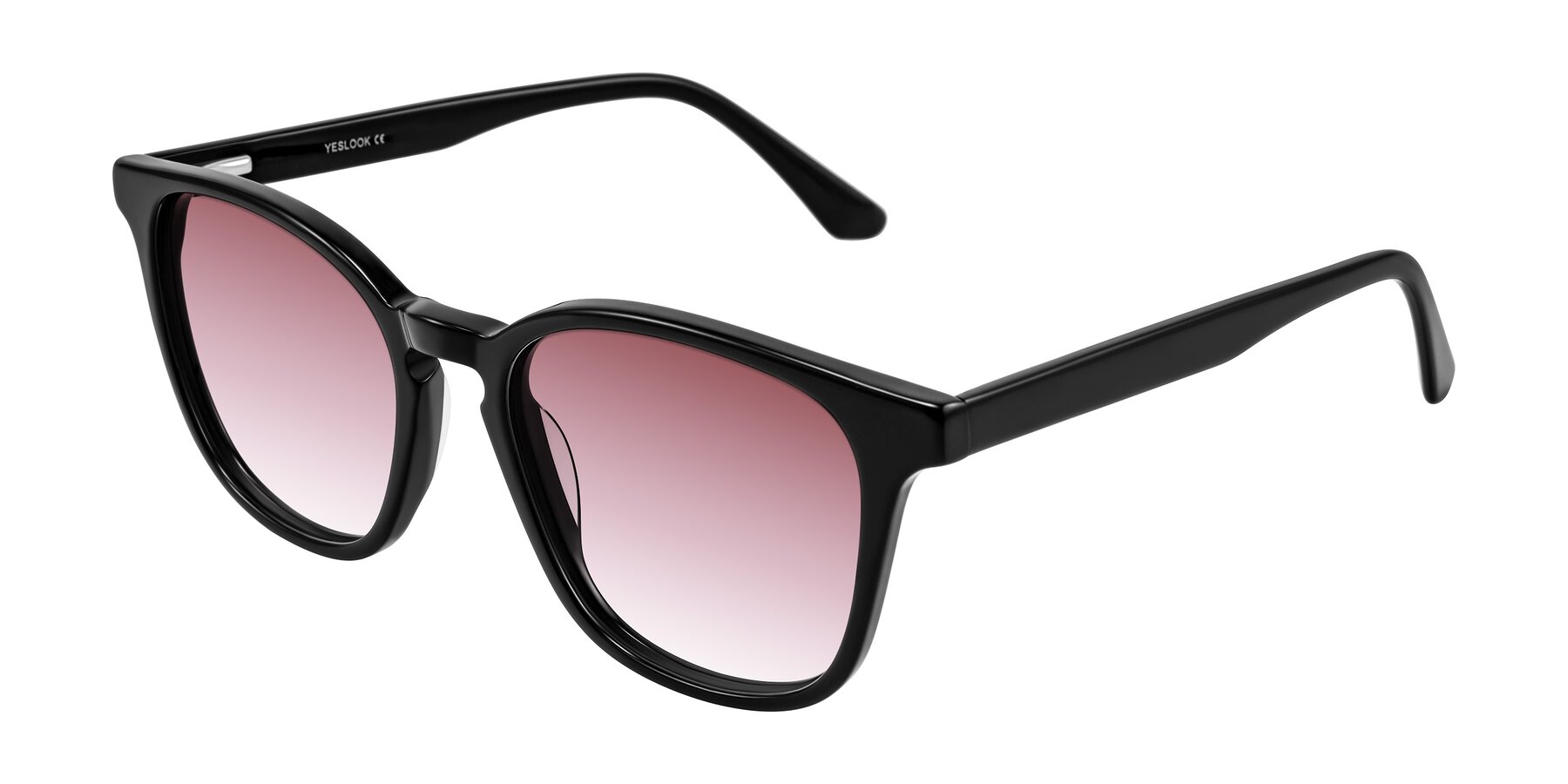Angle of Finglas in Black with Garnet Gradient Lenses