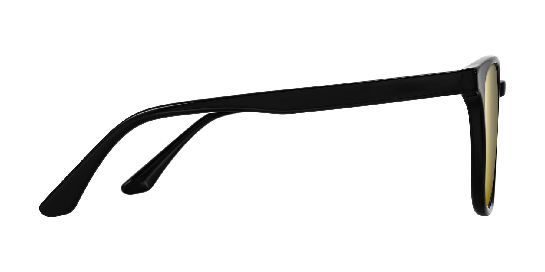 Side of Finglas in Black with Gold Mirrored Lenses