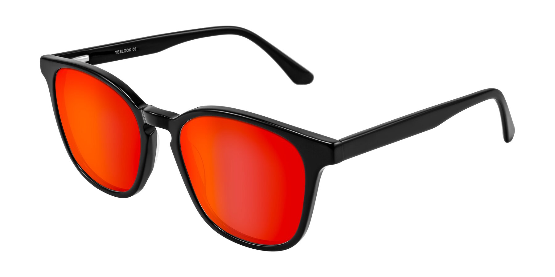 Angle of Finglas in Black with Red Gold Mirrored Lenses