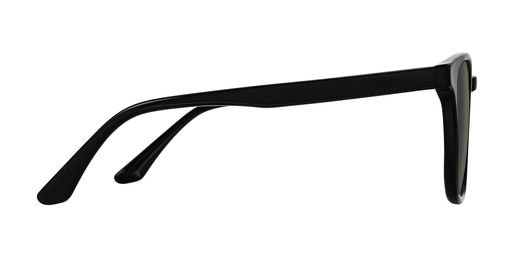 Side of Finglas in Black with Gray Polarized Lenses