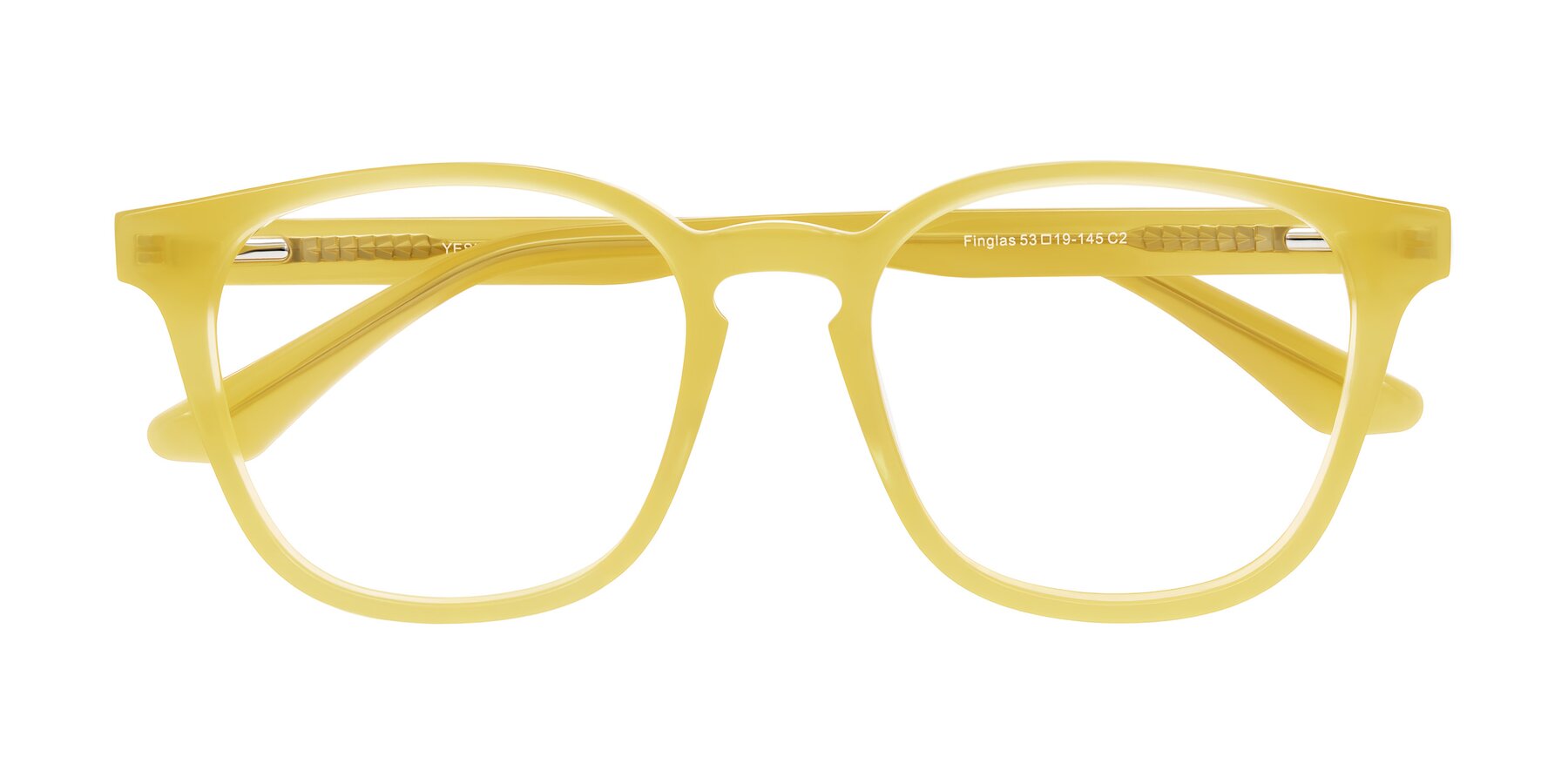 Folded Front of Finglas in Honey with Clear Blue Light Blocking Lenses