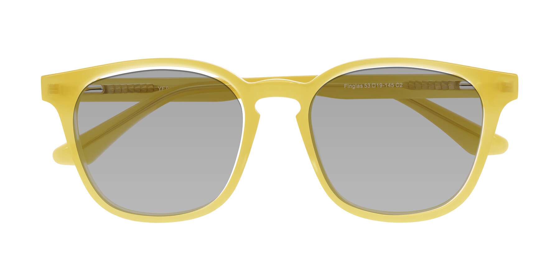 Folded Front of Finglas in Honey with Light Gray Tinted Lenses
