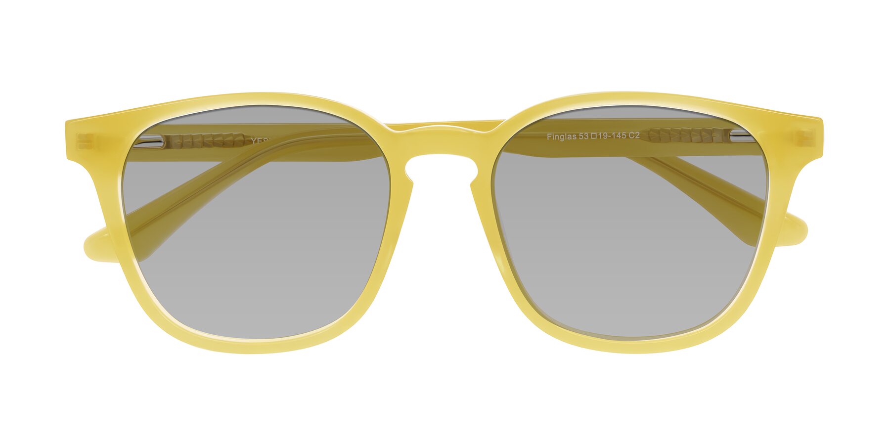 Folded Front of Finglas in Honey with Light Gray Tinted Lenses