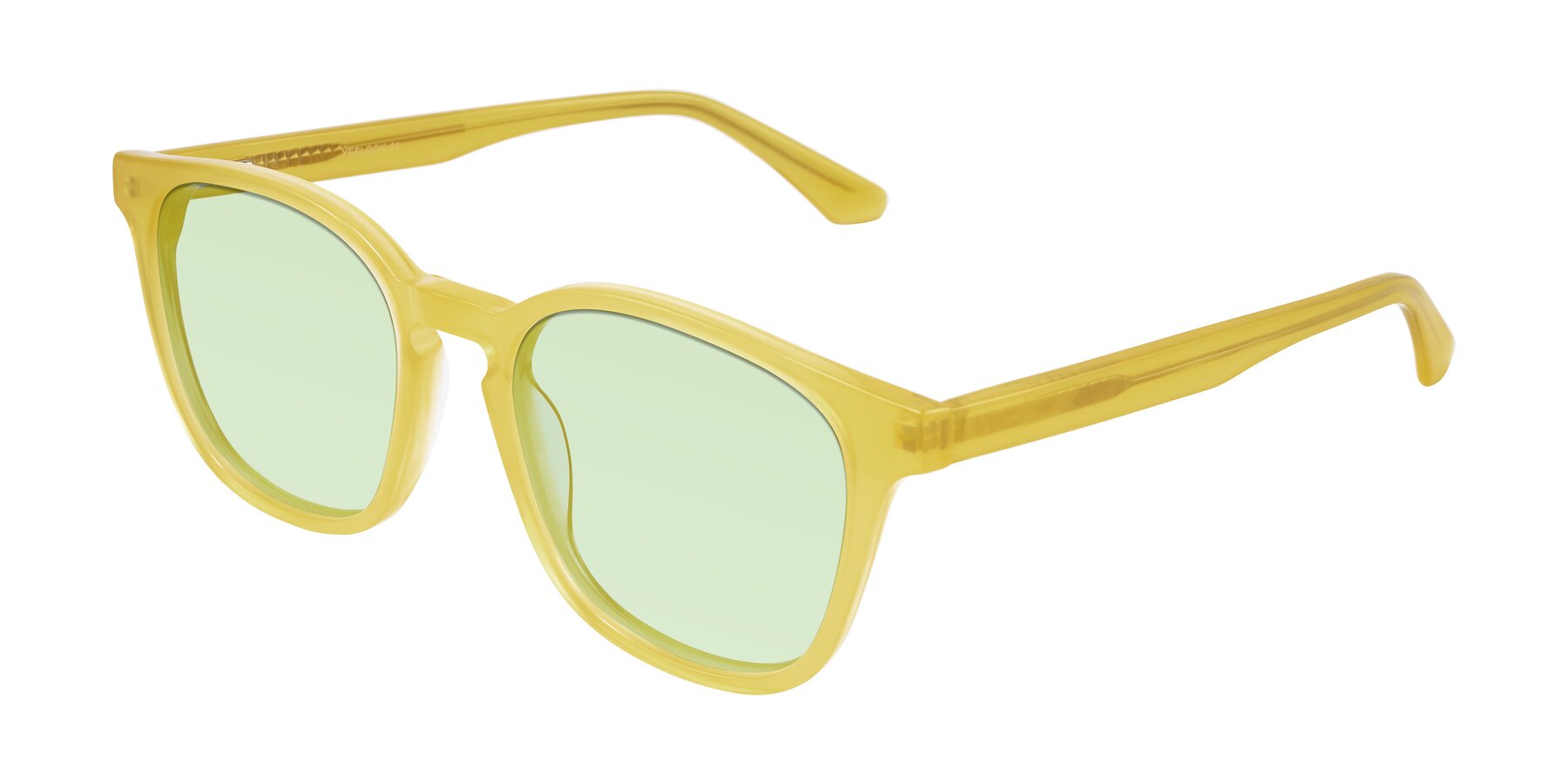 Angle of Finglas in Honey with Light Green Tinted Lenses