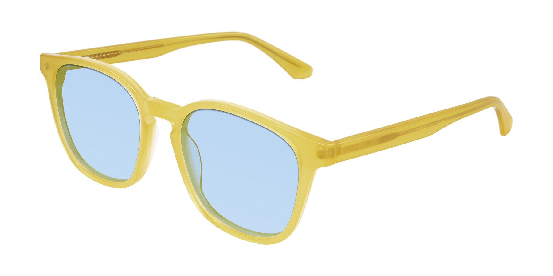 Angle of Finglas in Honey with Light Blue Tinted Lenses