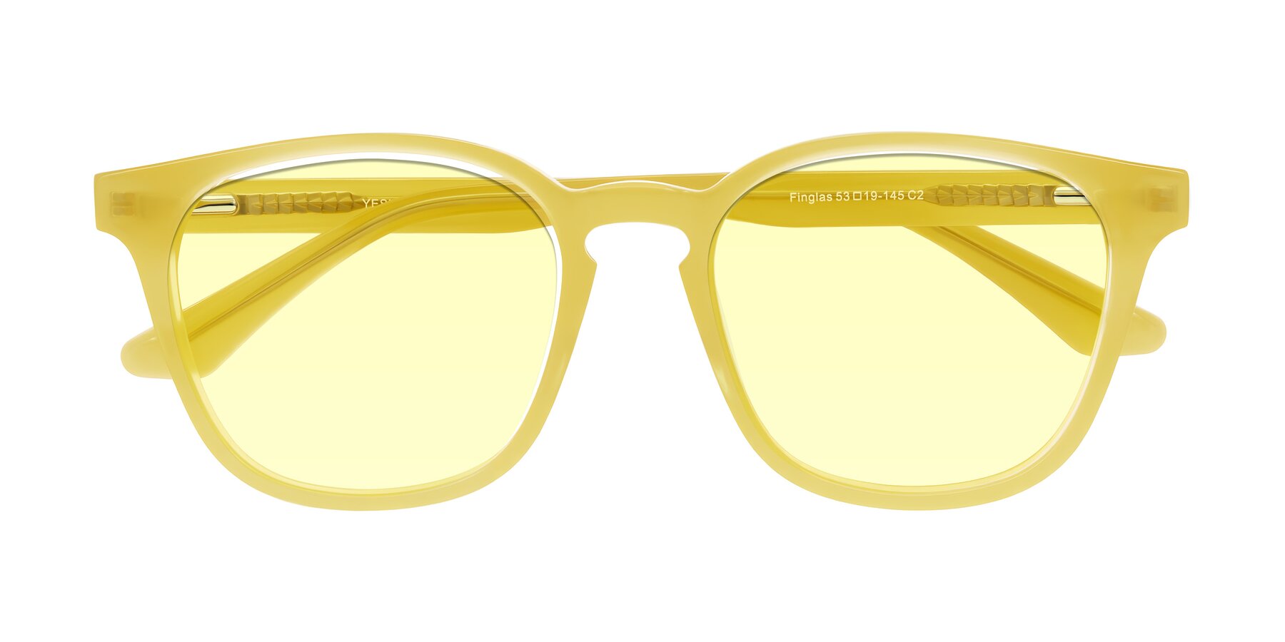 Folded Front of Finglas in Honey with Light Yellow Tinted Lenses