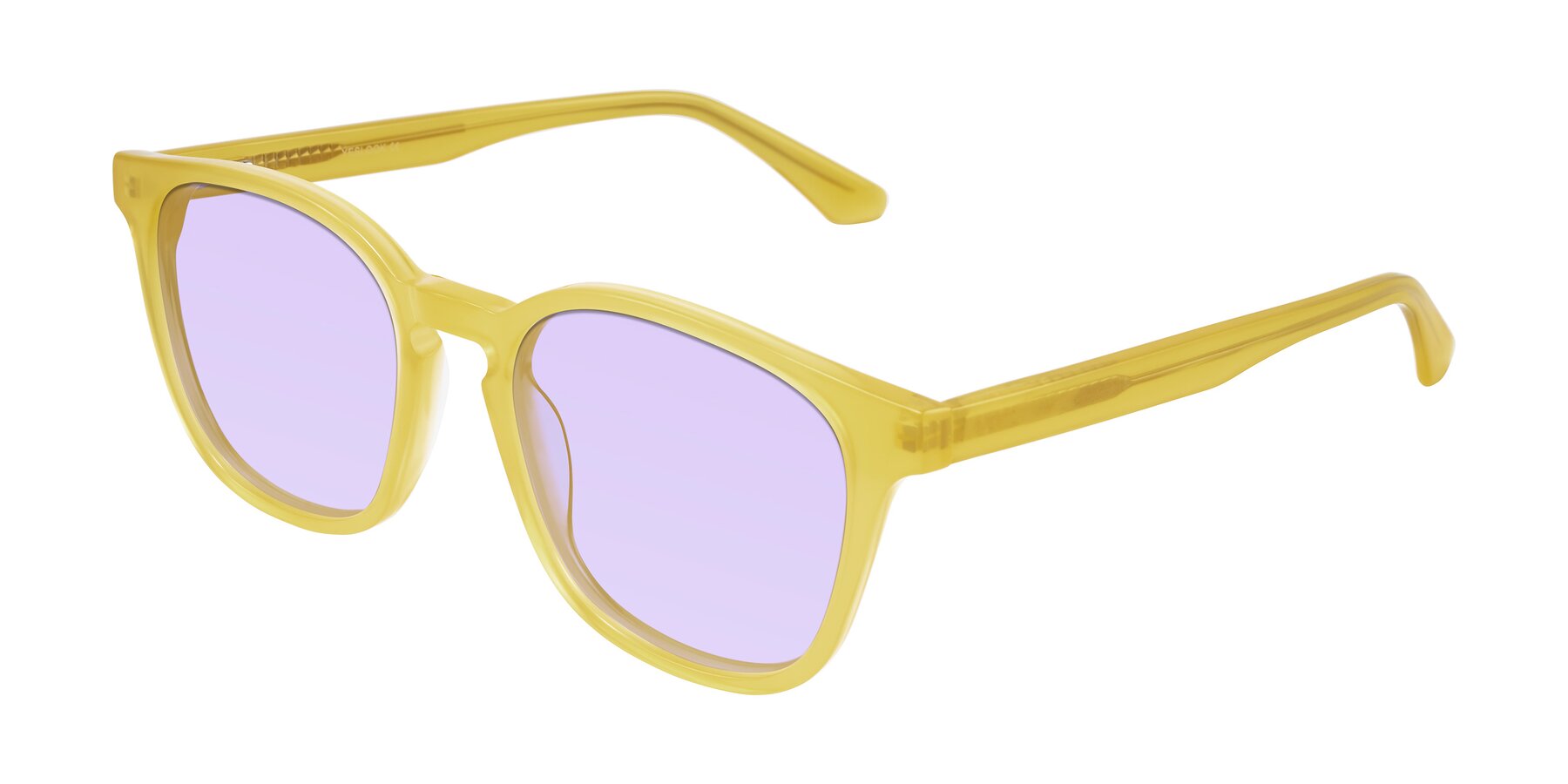 Angle of Finglas in Honey with Light Purple Tinted Lenses