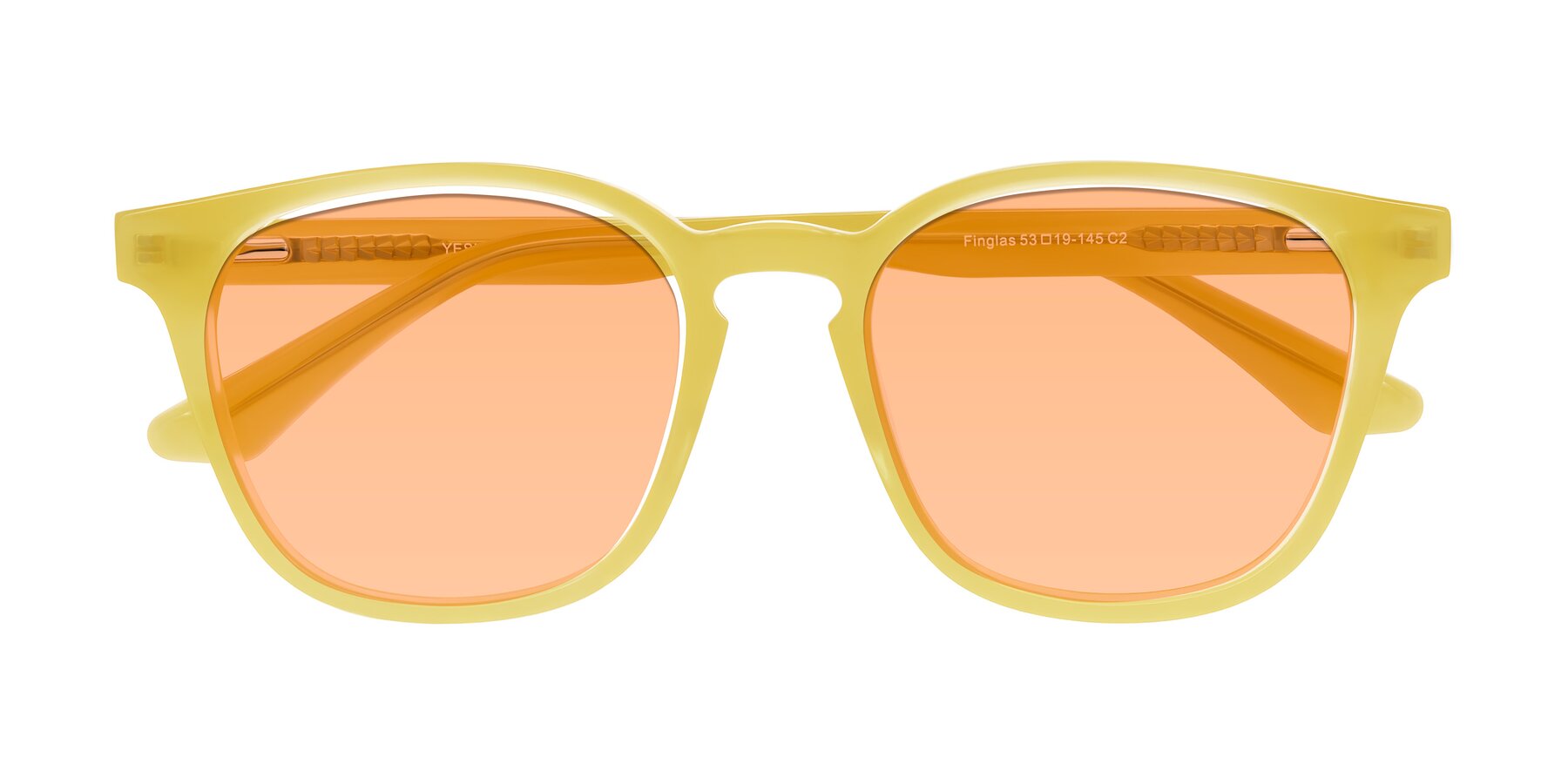 Folded Front of Finglas in Honey with Light Orange Tinted Lenses