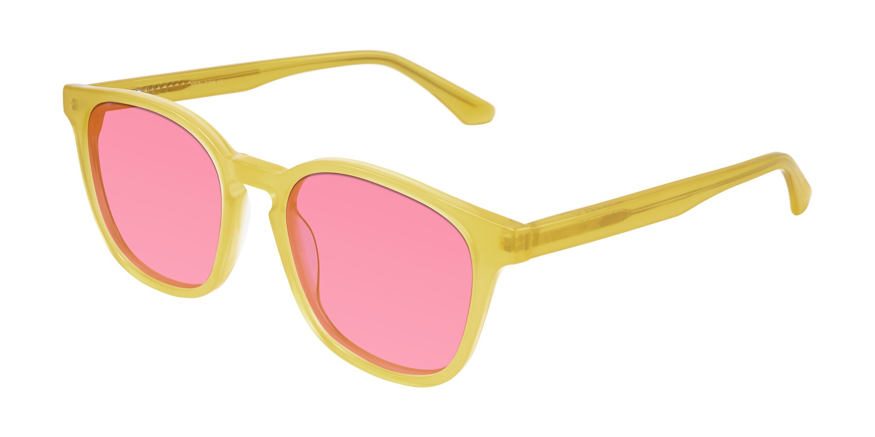 Angle of Finglas in Honey with Pink Tinted Lenses