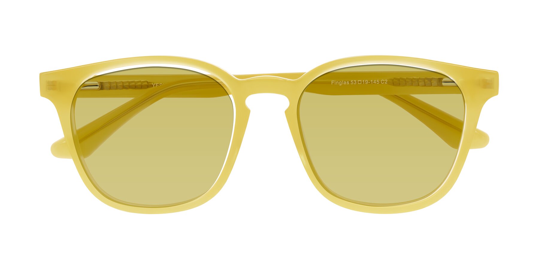 Folded Front of Finglas in Honey with Medium Champagne Tinted Lenses