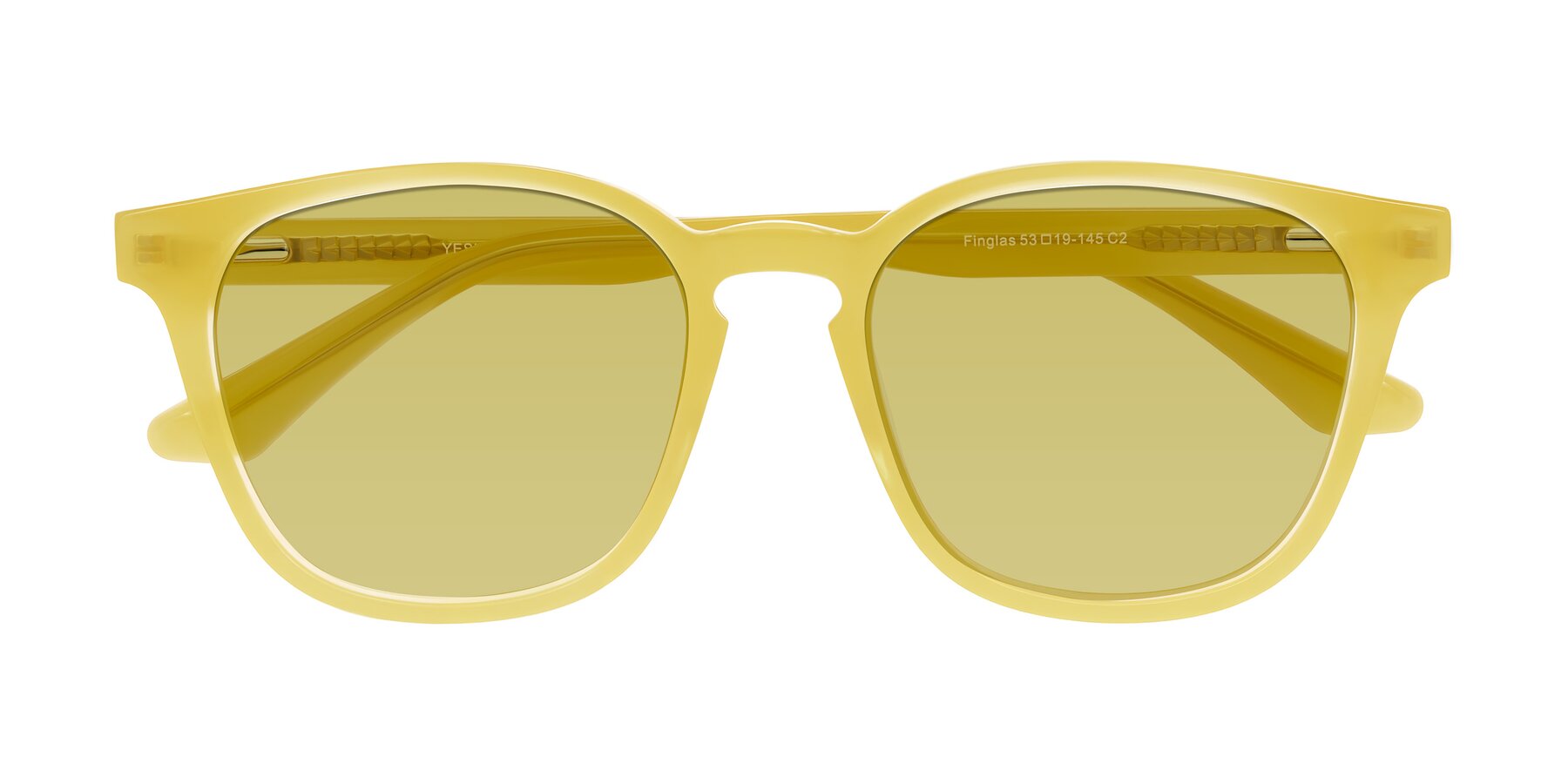 Folded Front of Finglas in Honey with Medium Champagne Tinted Lenses