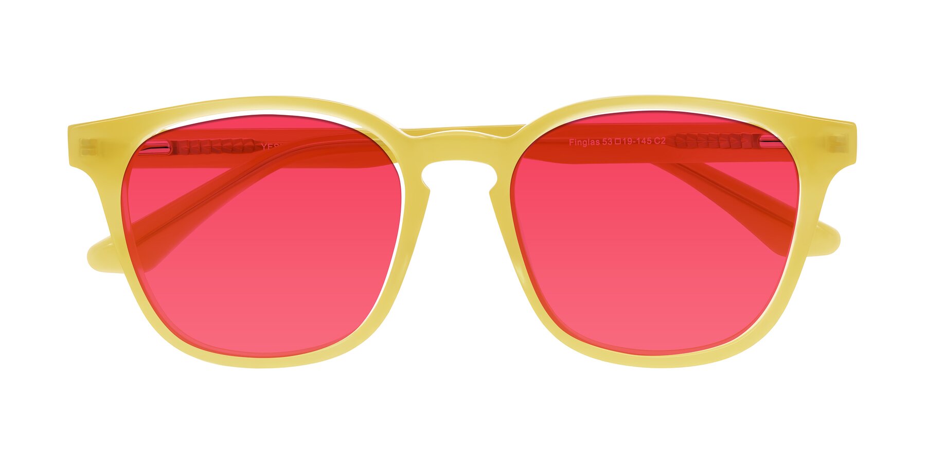 Folded Front of Finglas in Honey with Red Tinted Lenses