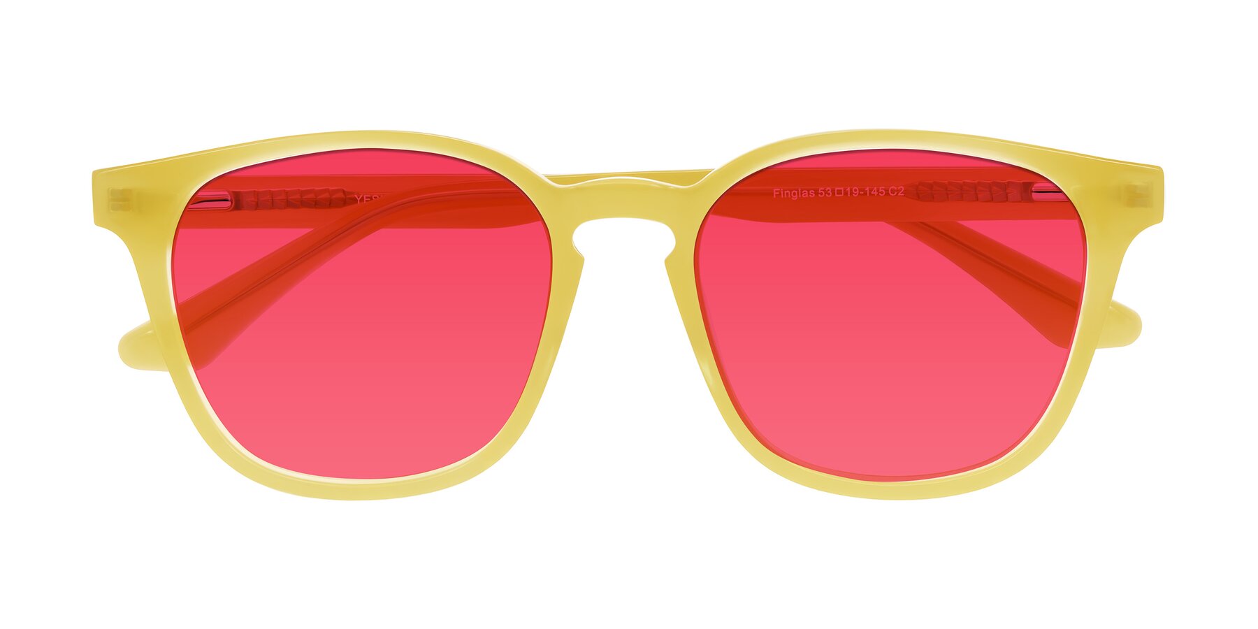 Folded Front of Finglas in Honey with Red Tinted Lenses