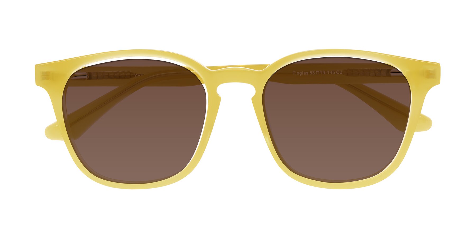 Folded Front of Finglas in Honey with Brown Tinted Lenses