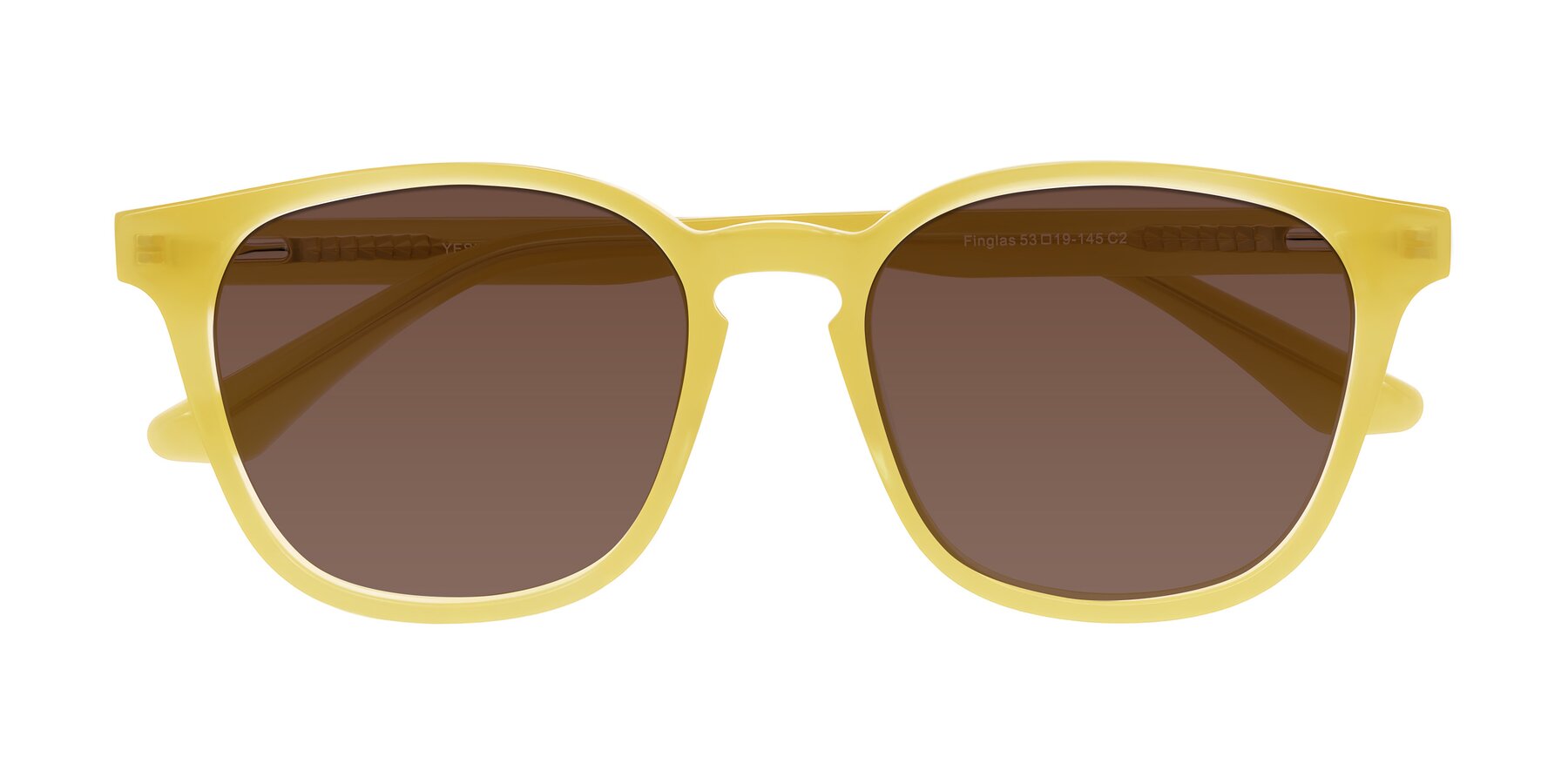 Folded Front of Finglas in Honey with Brown Tinted Lenses