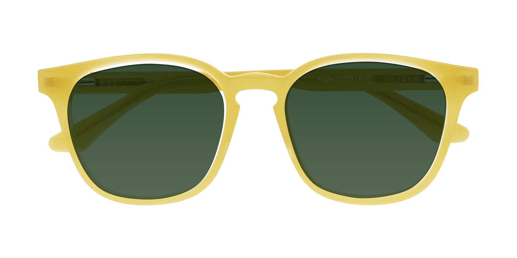 Folded Front of Finglas in Honey with Green Tinted Lenses