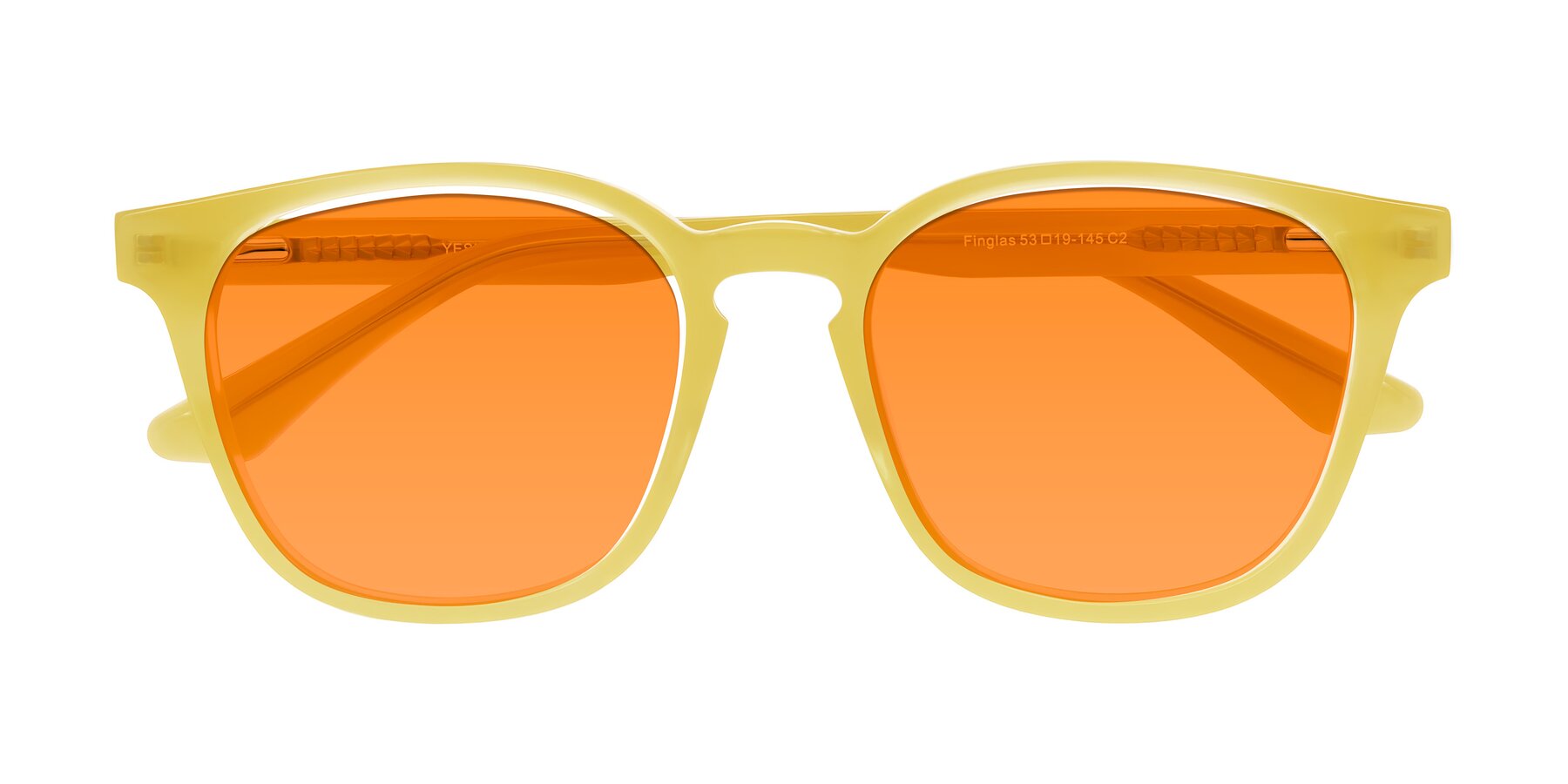Folded Front of Finglas in Honey with Orange Tinted Lenses