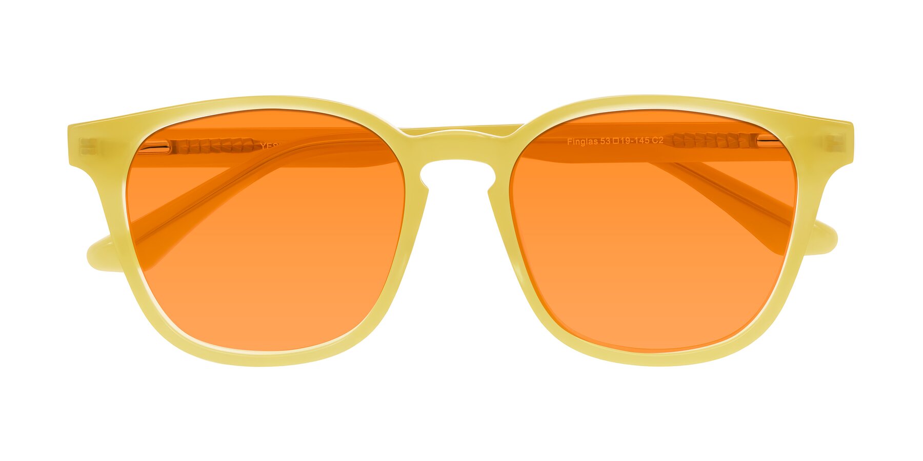Folded Front of Finglas in Honey with Orange Tinted Lenses