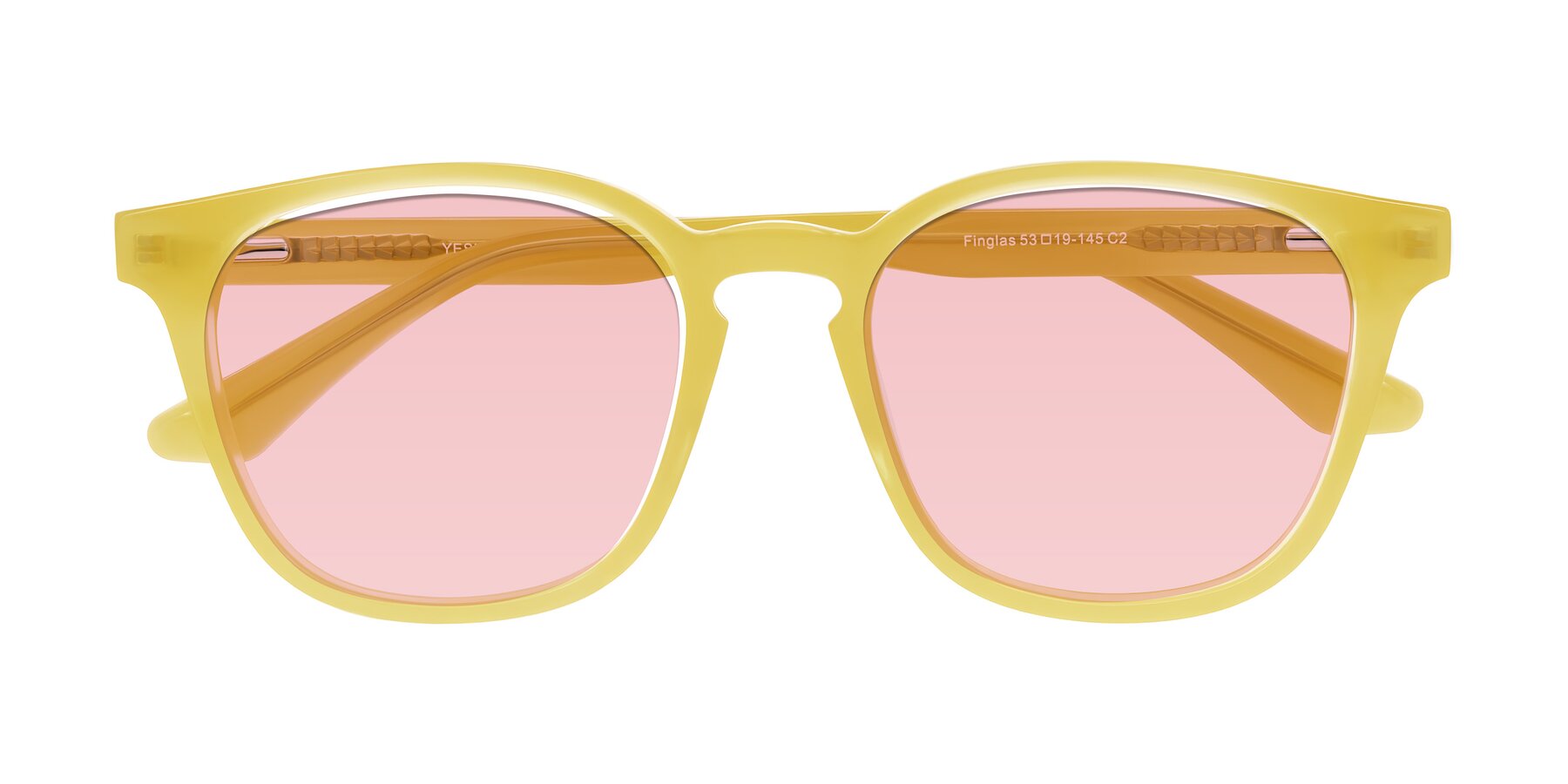Folded Front of Finglas in Honey with Light Garnet Tinted Lenses