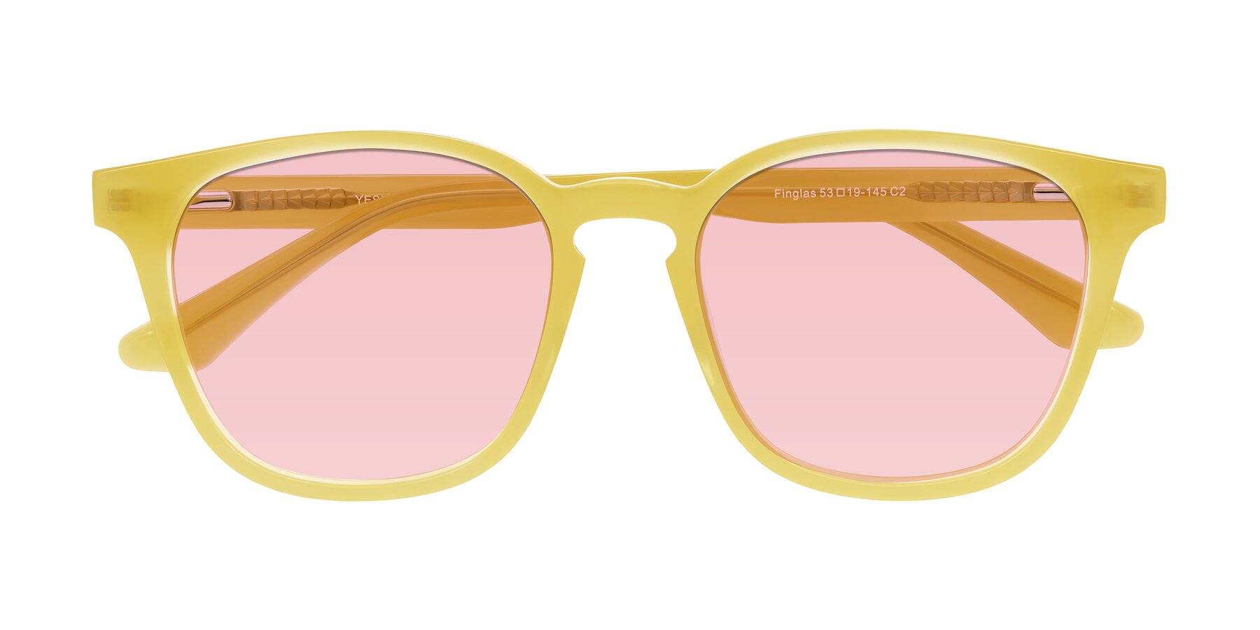 Folded Front of Finglas in Honey with Light Garnet Tinted Lenses