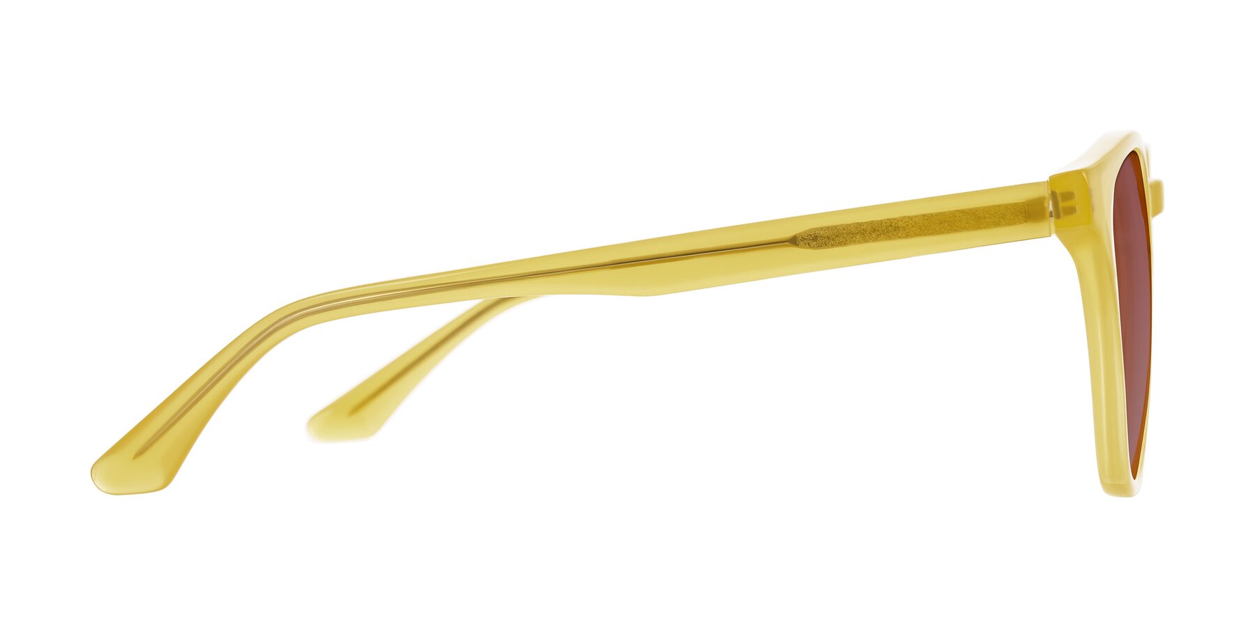 Side of Finglas in Honey with Garnet Tinted Lenses