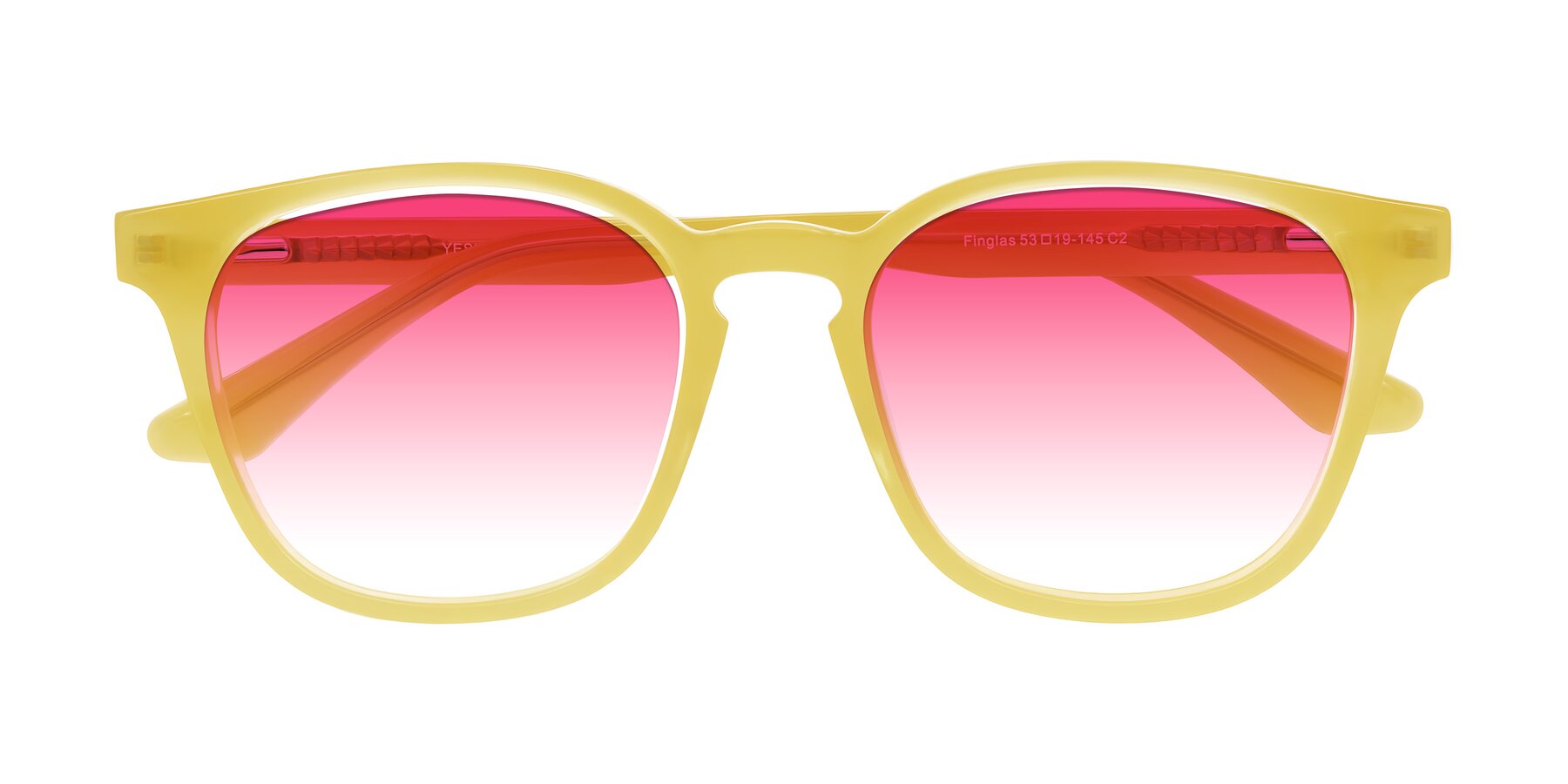 Folded Front of Finglas in Honey with Pink Gradient Lenses