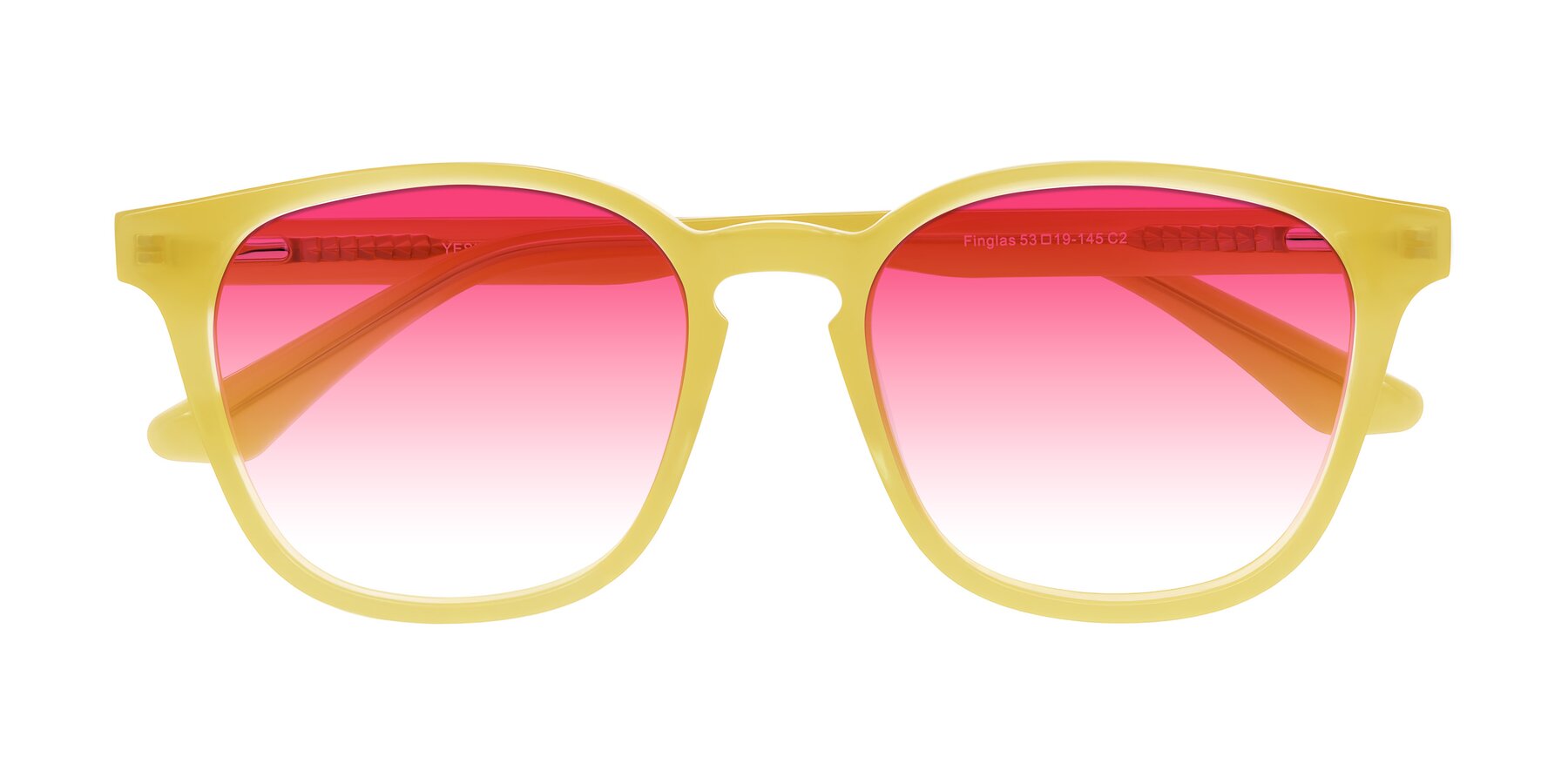 Folded Front of Finglas in Honey with Pink Gradient Lenses